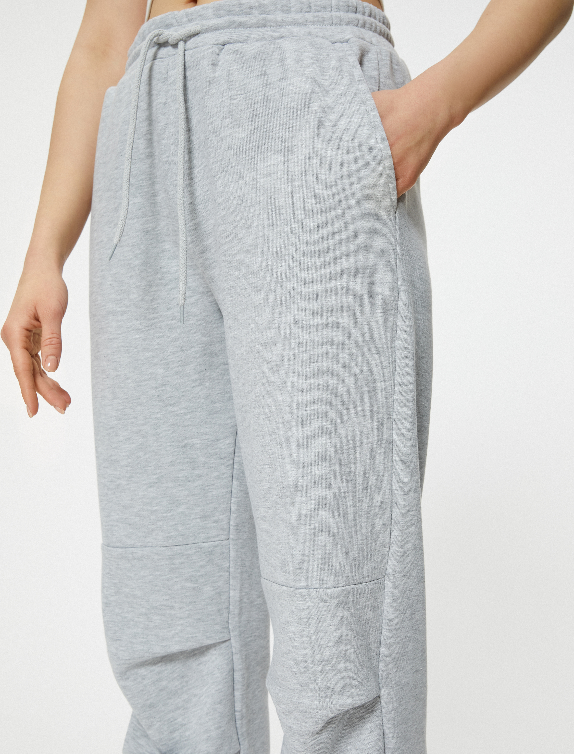   Jogger Pantolon Beli Bağlamalı Cepli Paçaları Elastik