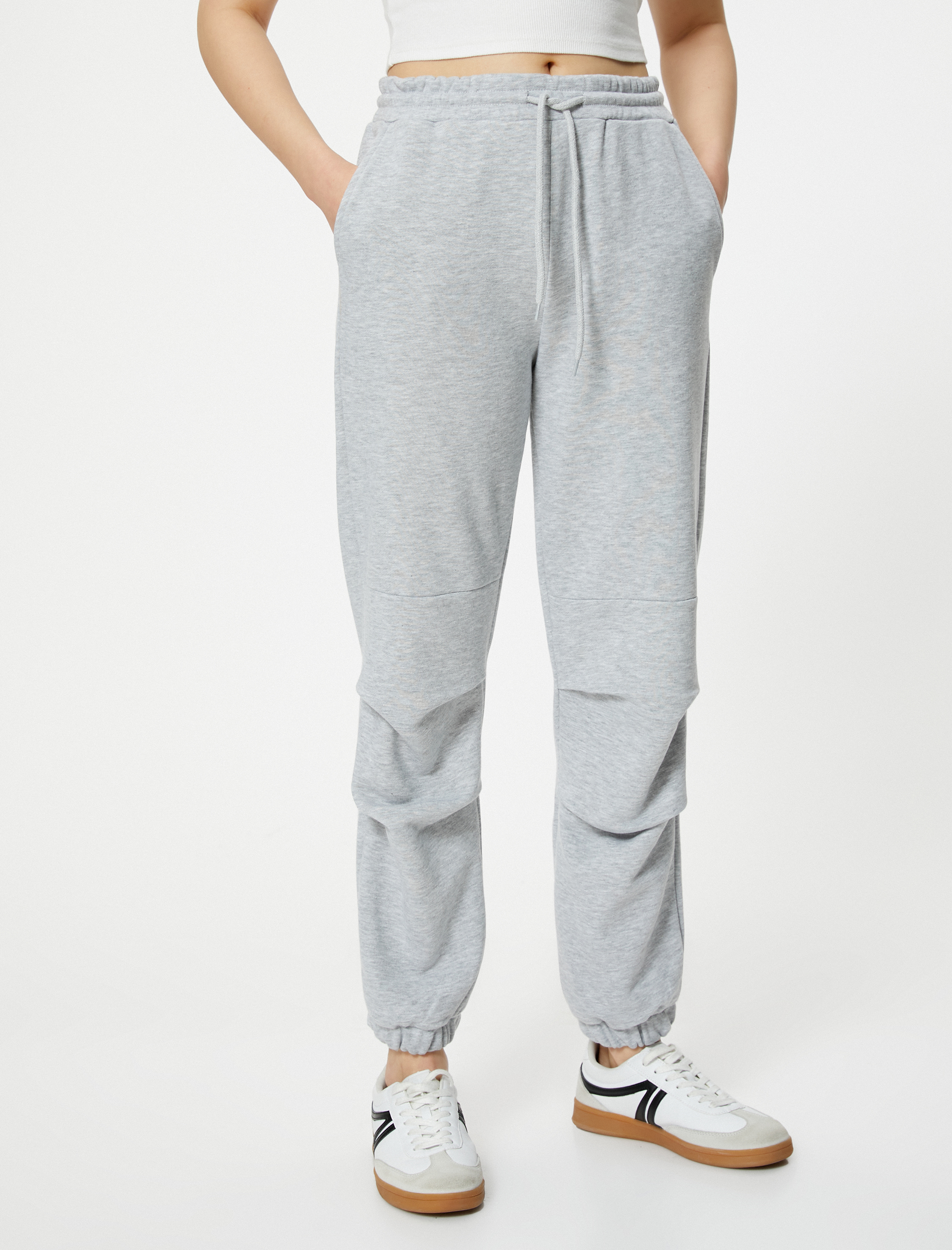   Jogger Pantolon Beli Bağlamalı Cepli Paçaları Elastik