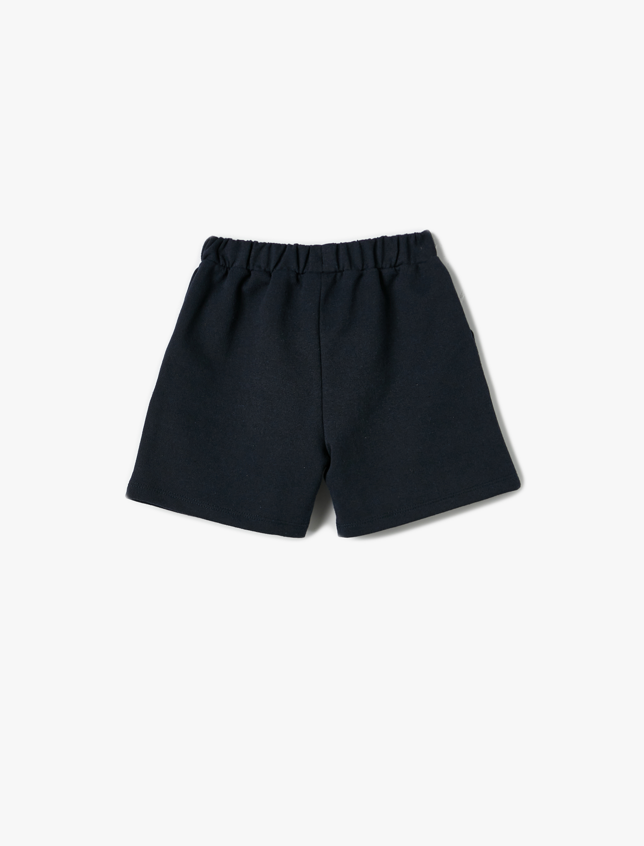  Erkek Bebek Basic Şort Beli Bağlamalı Cepli Aplike Detaylı