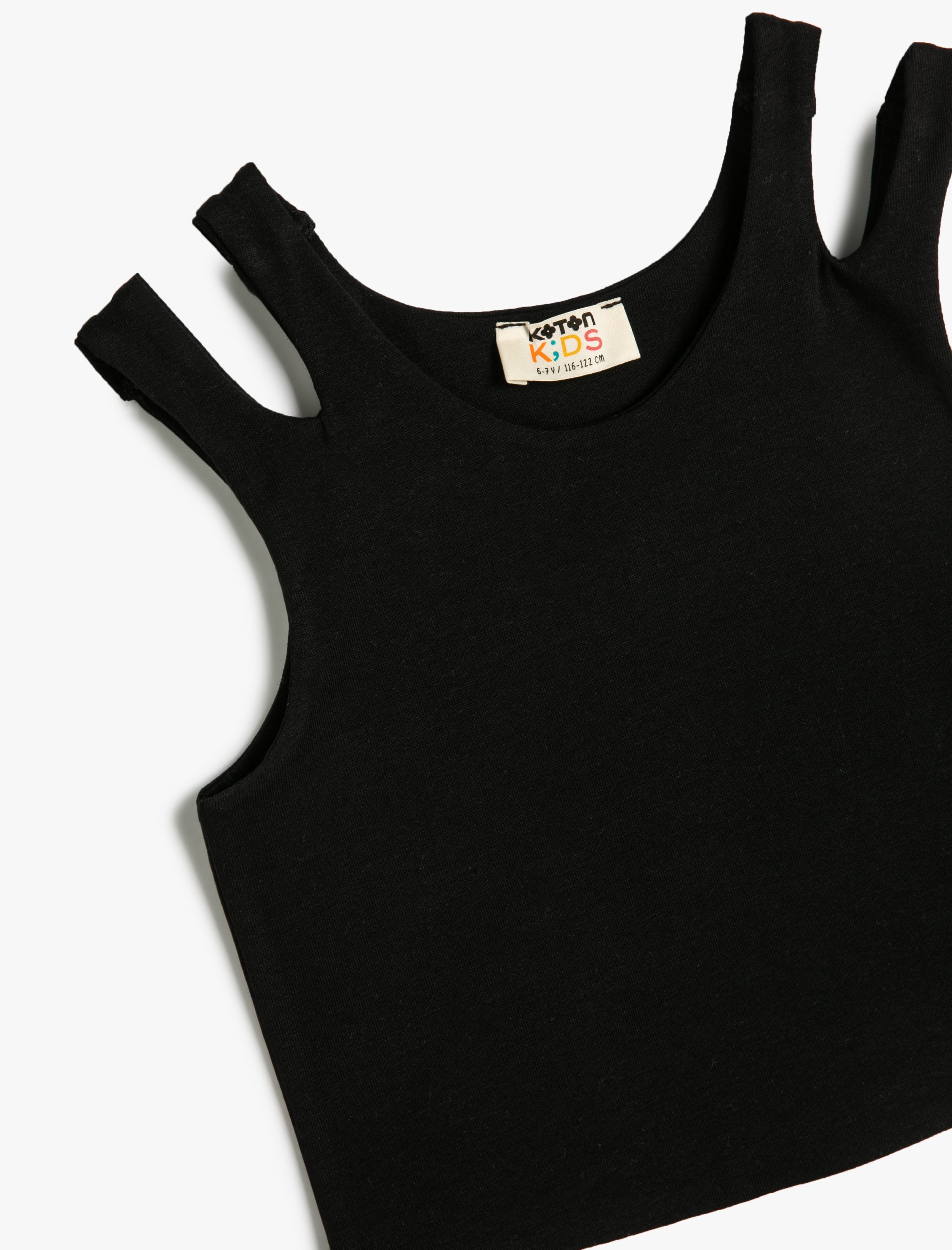  Kız Çocuk Crop Atlet Çift Askılı Pamuklu