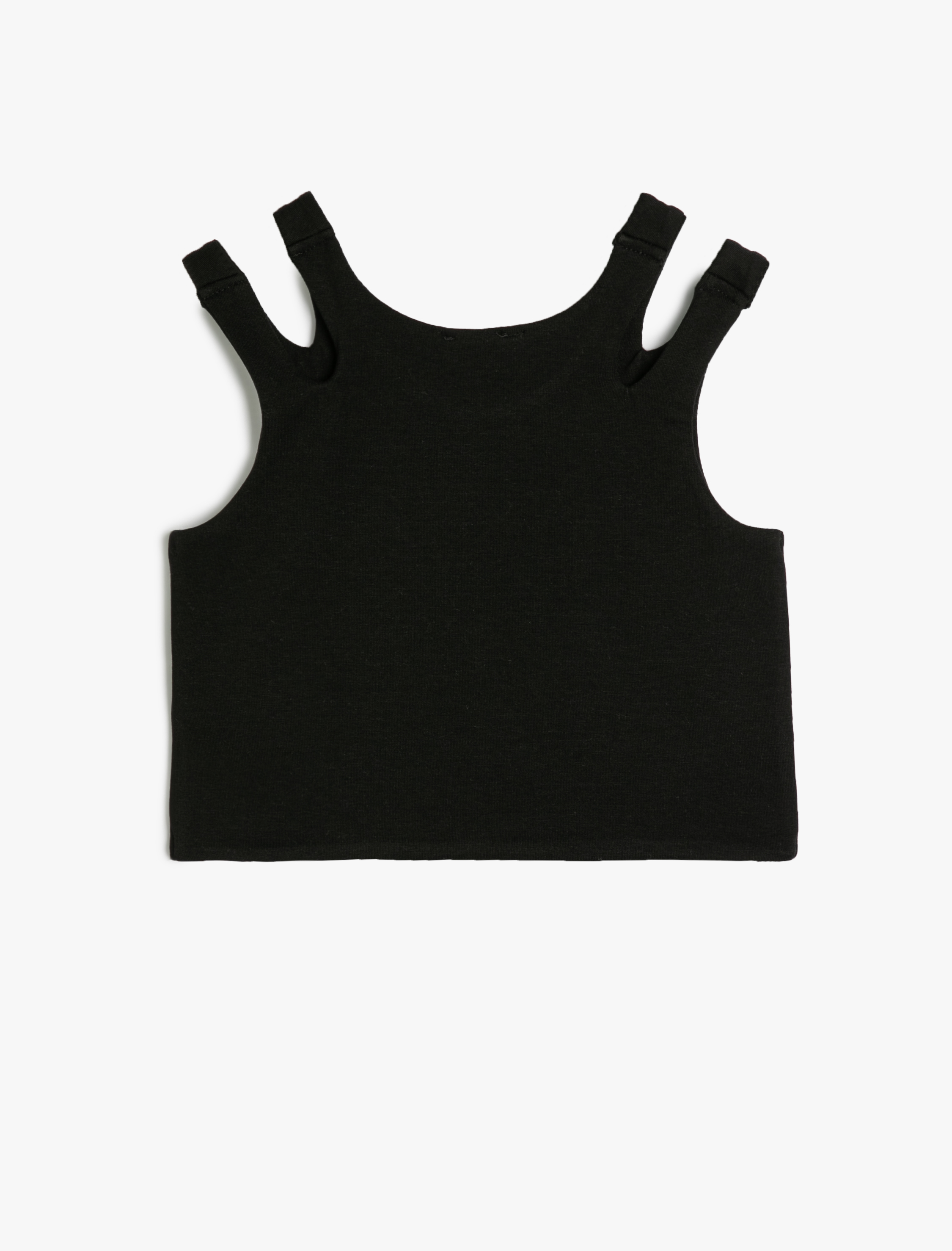  Kız Çocuk Crop Atlet Çift Askılı Pamuklu