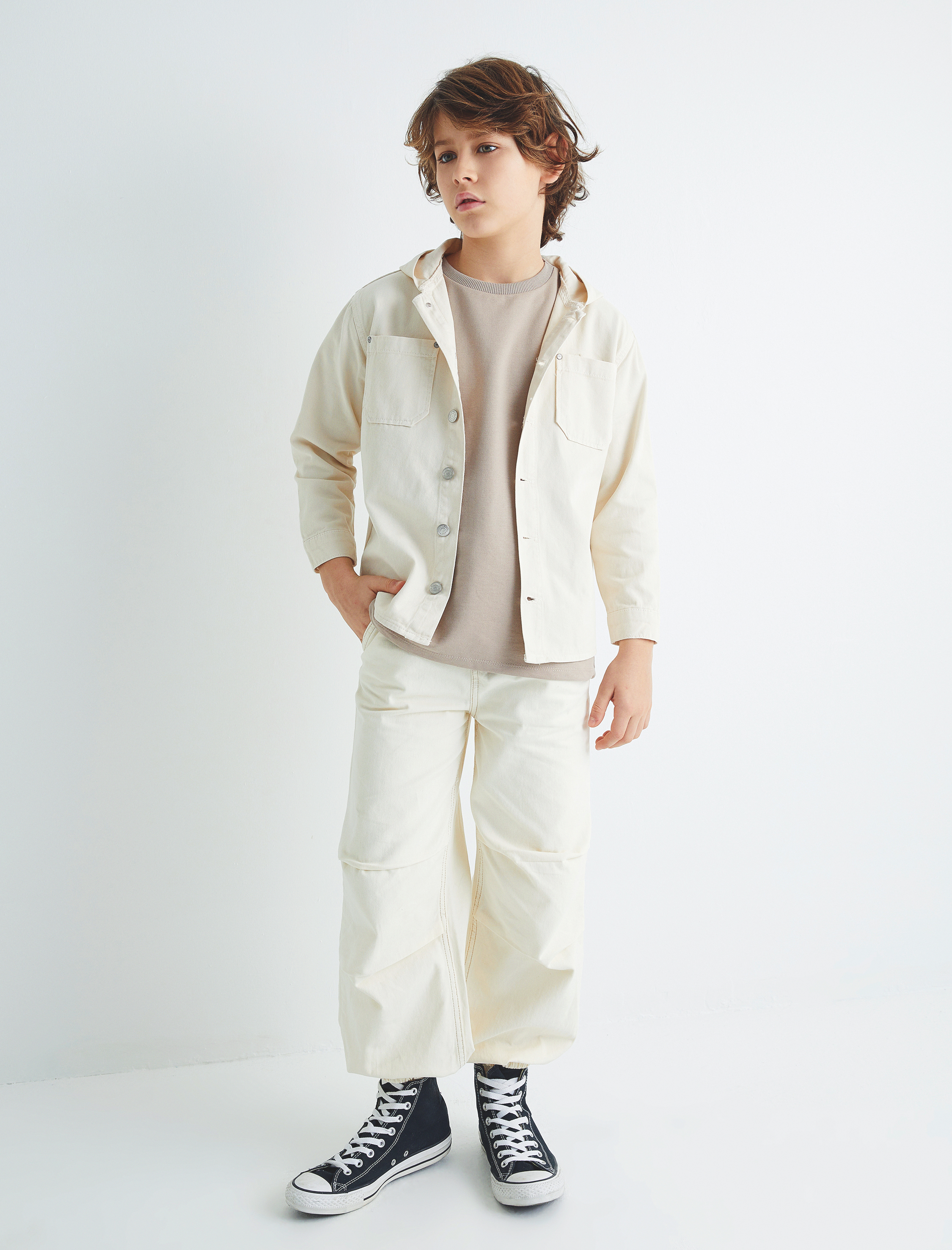  Erkek Çocuk Jogger Paraşüt Pantolon Cepli Pamuklu