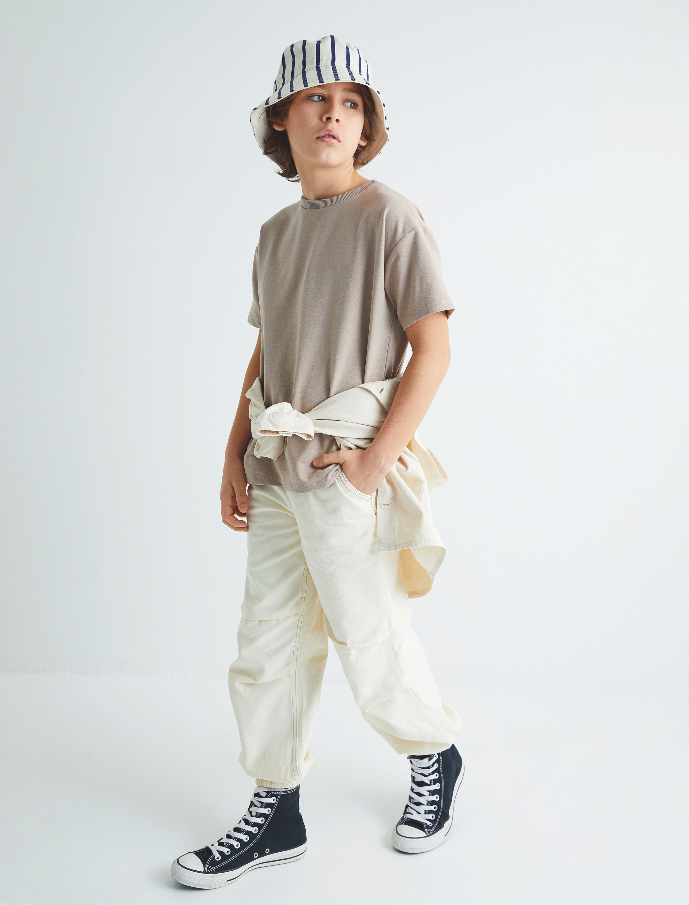  Erkek Çocuk Jogger Paraşüt Pantolon Cepli Pamuklu