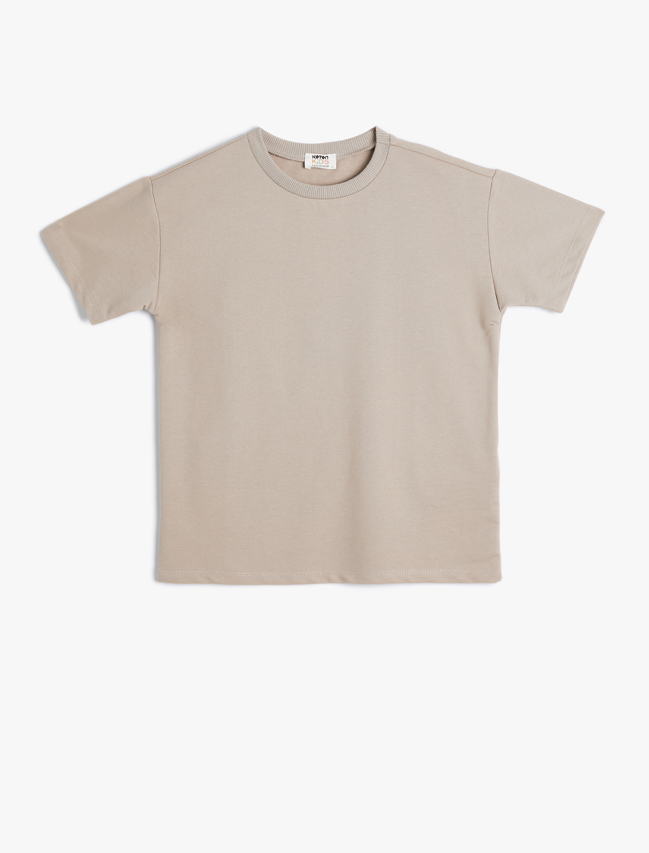  Erkek Çocuk Basic Tişört Kısa Kollu Bisiklet Yaka