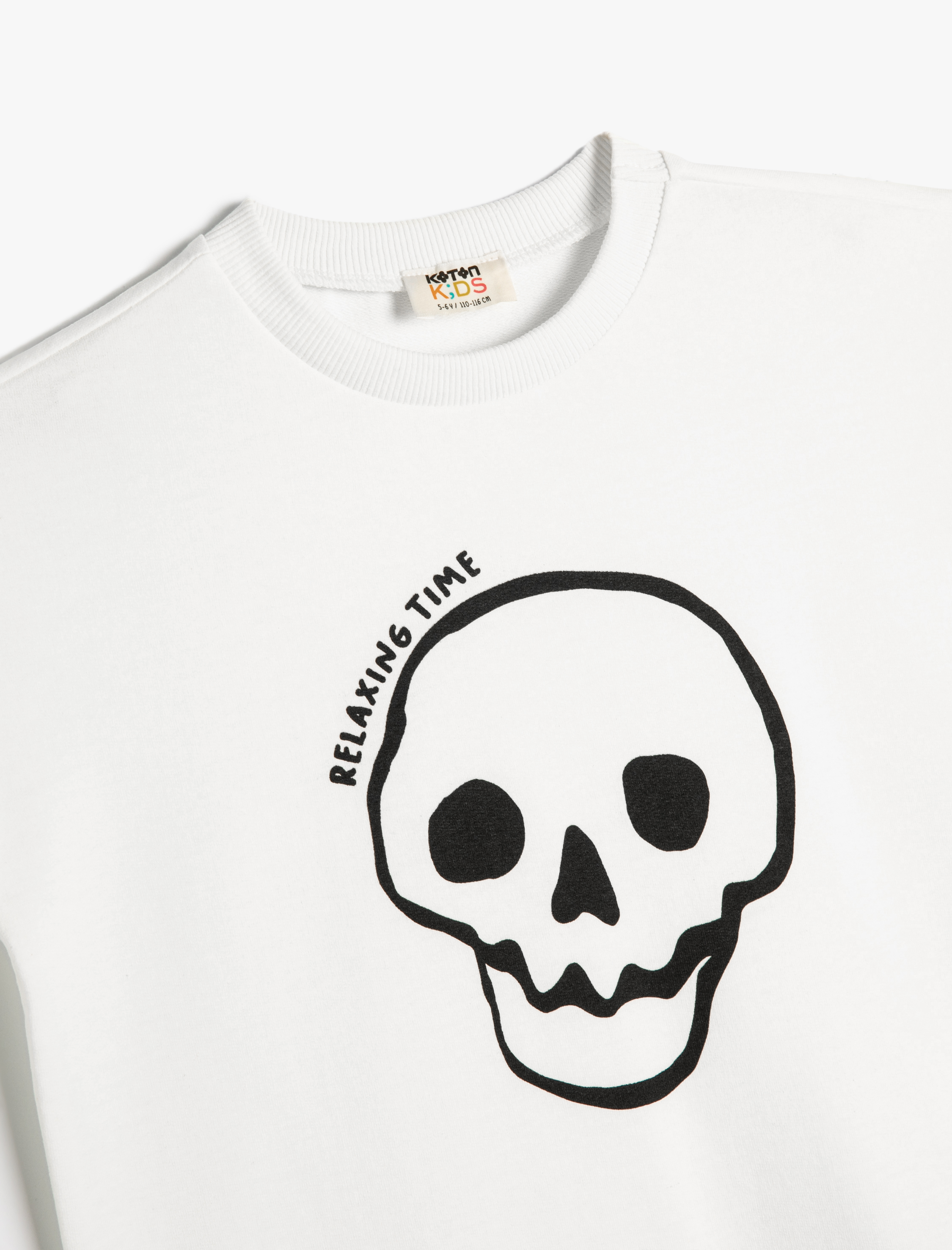  Erkek Çocuk Tişört Kuru Kafa Baskılı Kısa Kollu Bisiklet Yaka Pamuklu