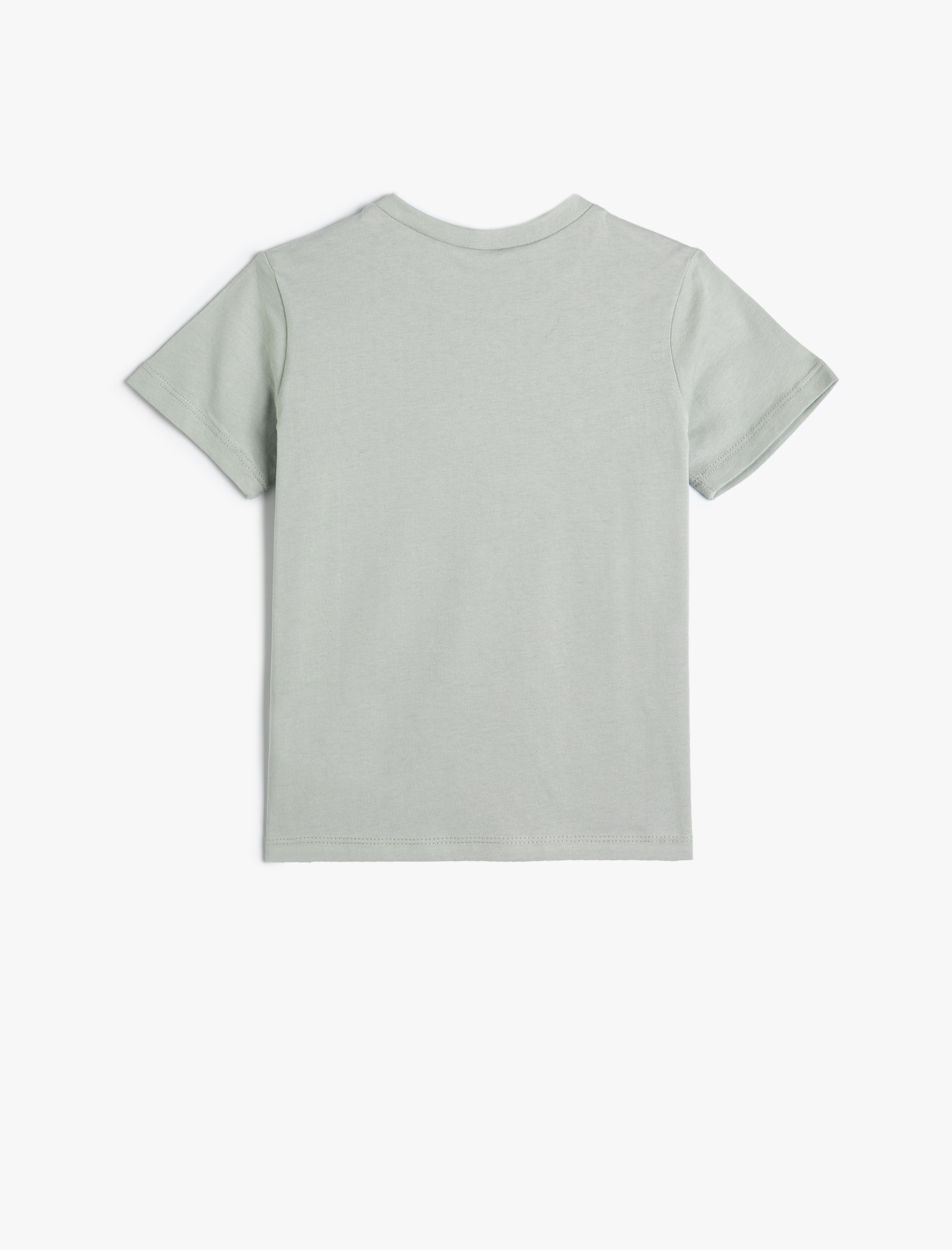  Erkek Çocuk Tişört Dinozor Baskılı Kısa Kollu Bisiklet Yaka Pamuklu