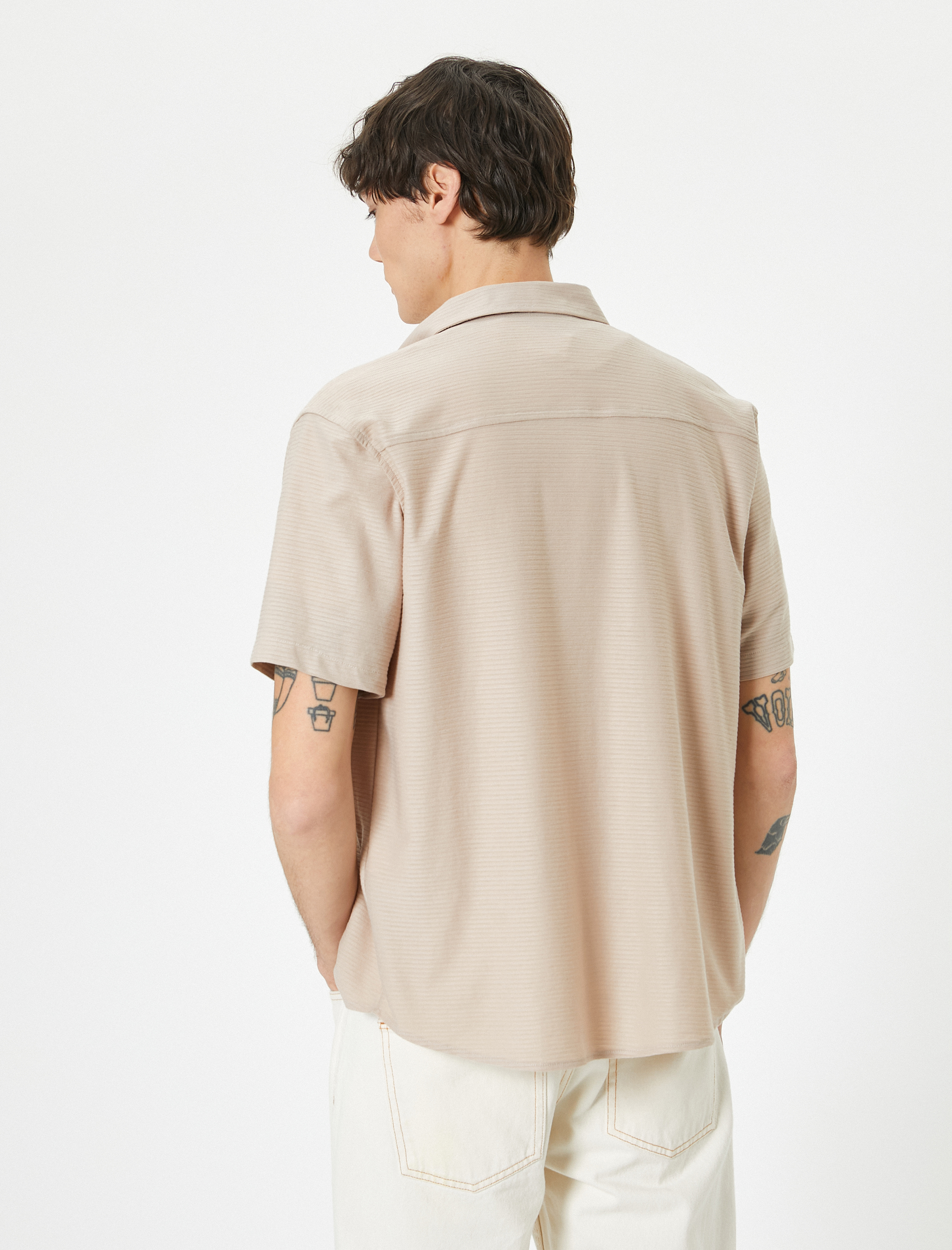   Yazlık Gömlek Kısa Kollu Klasik Yaka Düğmeli Regular Fit