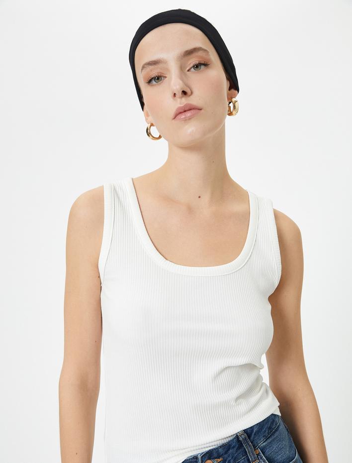  Fitilli Atlet U Yaka Kalın Askılı Slim Fit