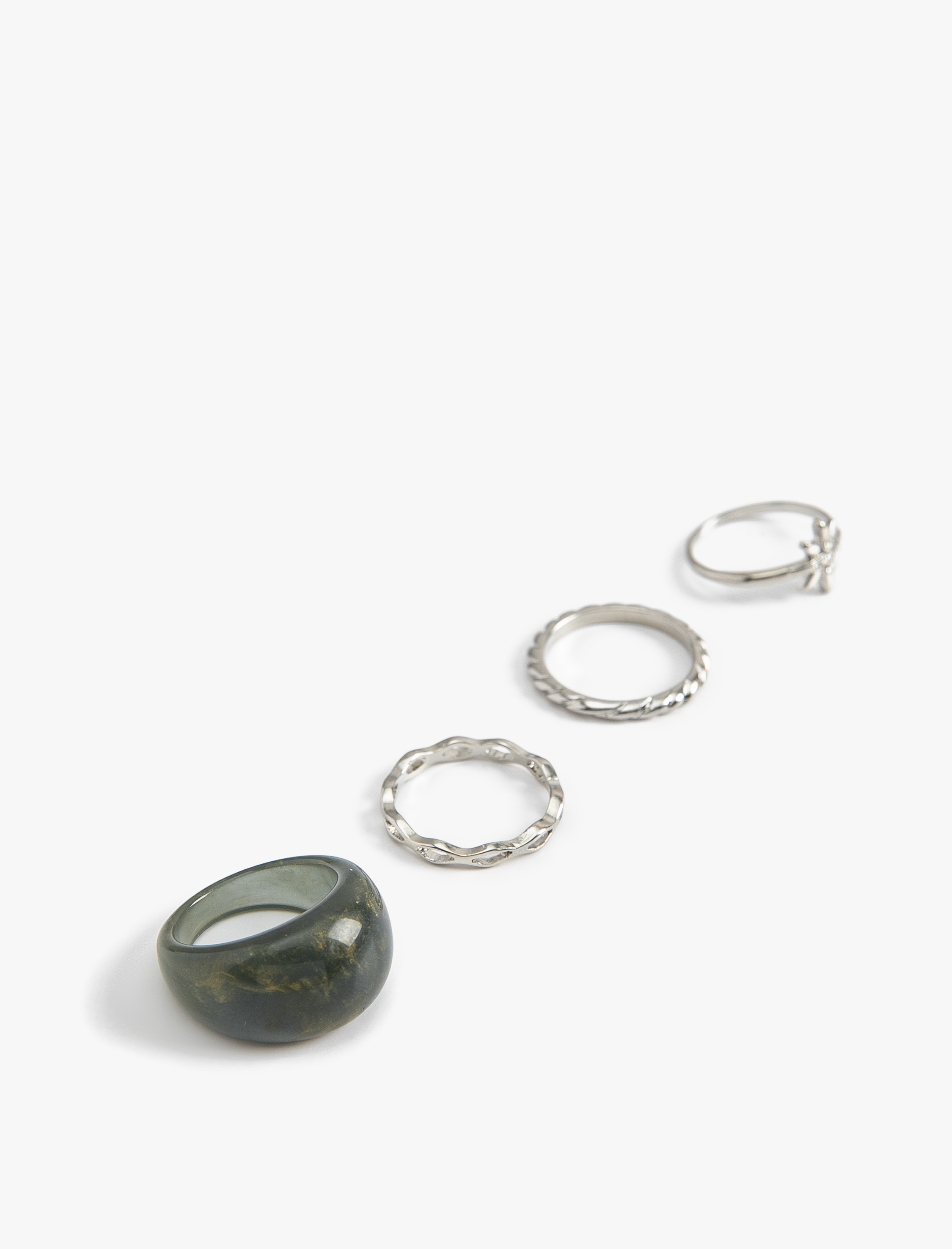  Kadın Yüzük Seti 4'lü Metal