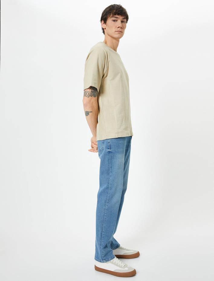  Straight Fit Boru Paça Kot Pantolon - Mark Jean