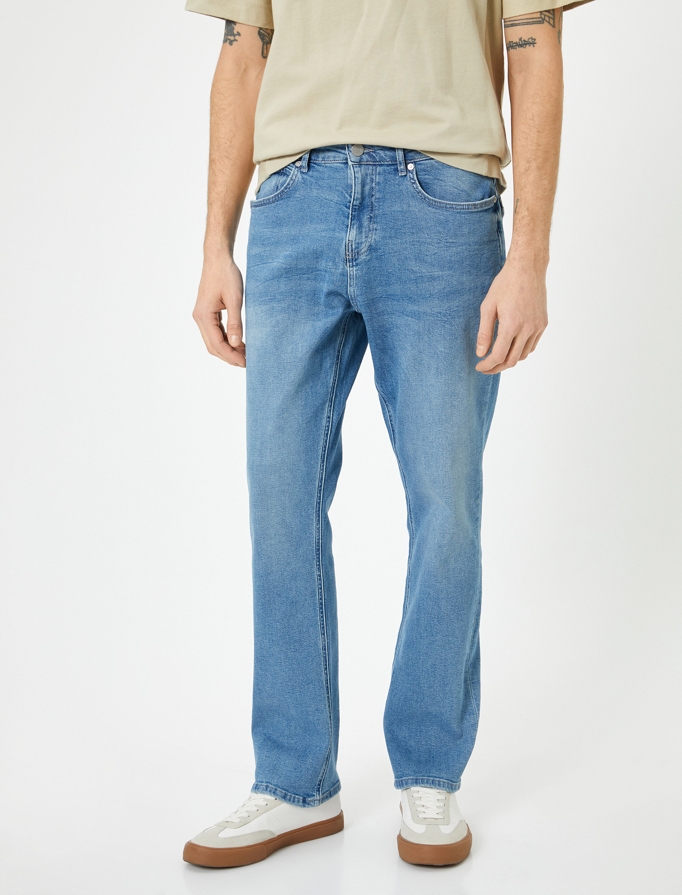   Straight Fit Boru Paça Kot Pantolon - Mark Jean