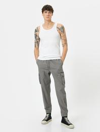 Kargo Cepli Pantolon Jogger Slim Fit Beli Bağcıklı