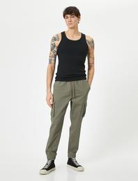 Kargo Cepli Pantolon Jogger Slim Fit Beli Bağcıklı