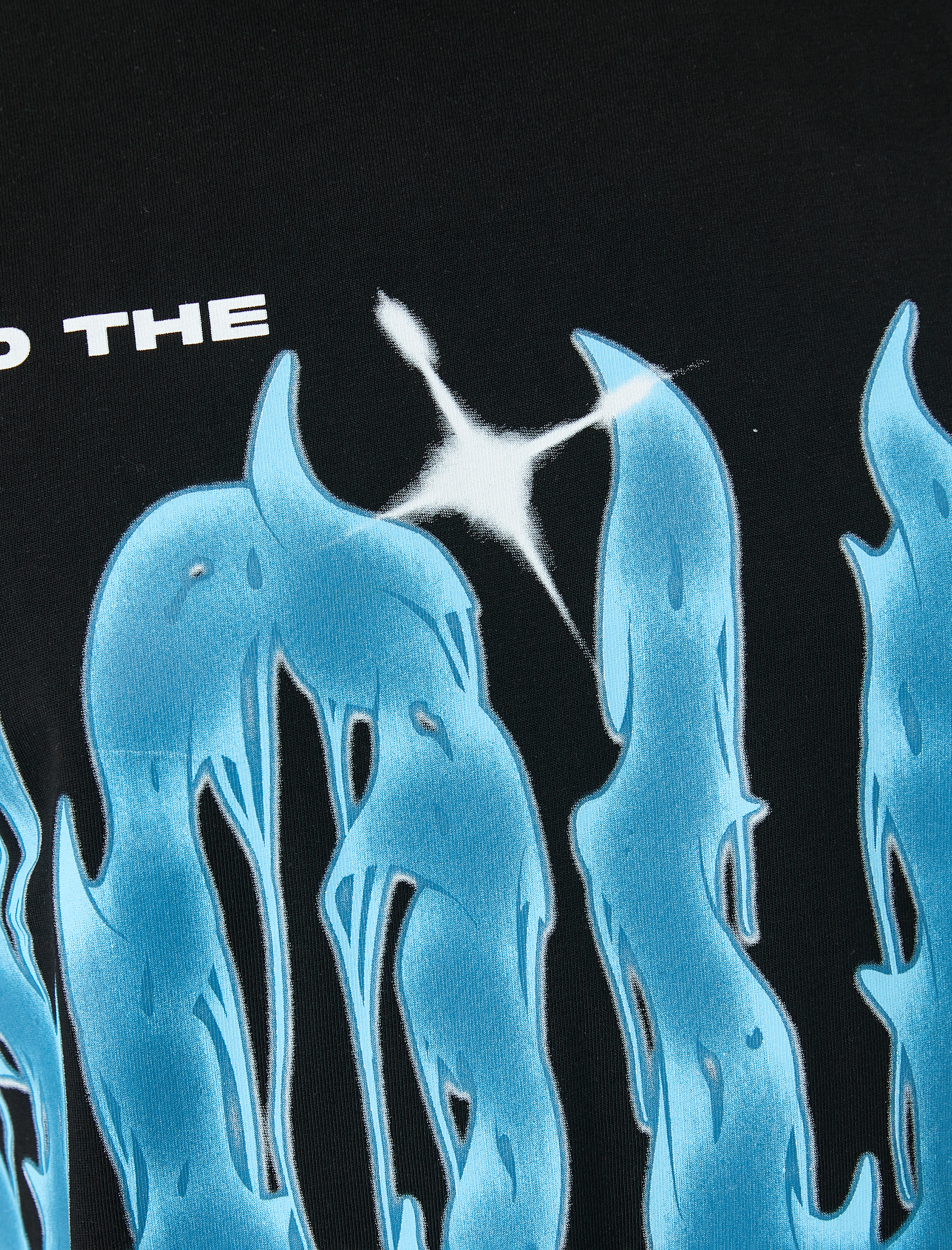   Oversize Tişört Slogan Baskılı Bisiklet Yaka Kısa Kollu