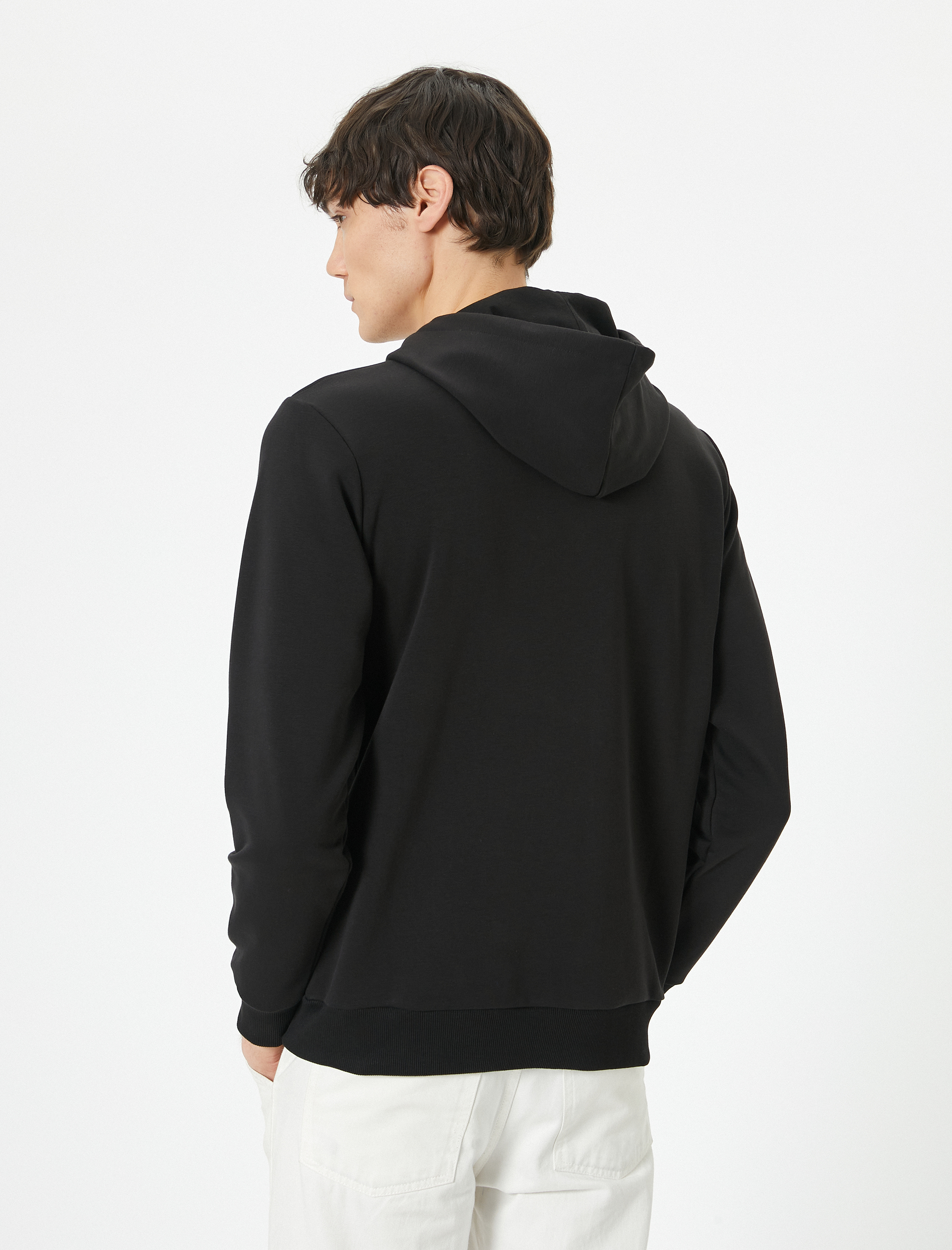   Kapşonlu Sweatshirt Kanguru Cepli Uzun Kollu