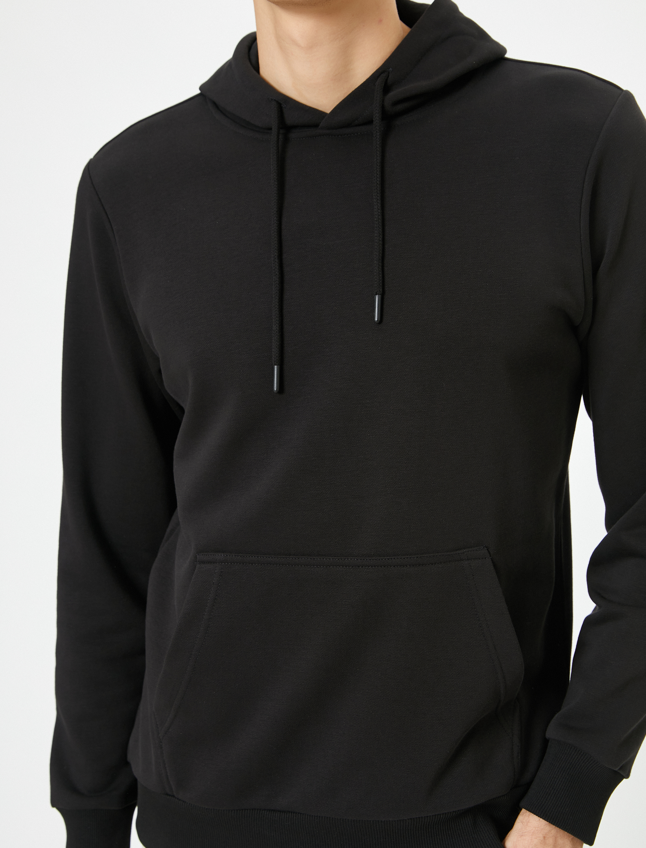   Kapşonlu Sweatshirt Kanguru Cepli Uzun Kollu