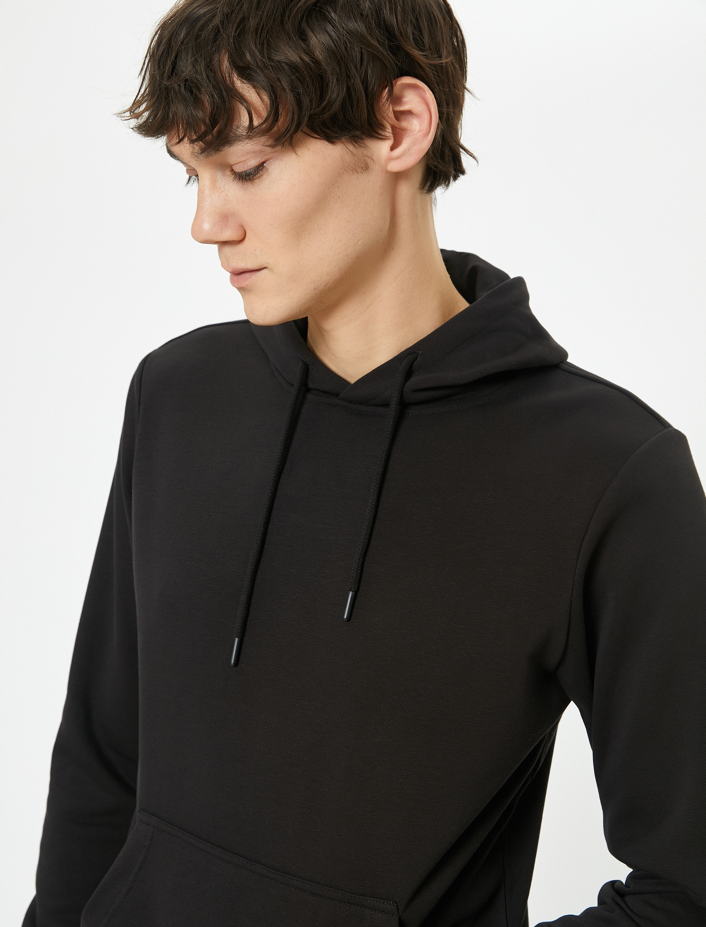   Kapşonlu Sweatshirt Kanguru Cepli Uzun Kollu