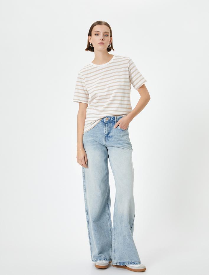  Basic Tişört Kısa Kollu Bisiklet Yaka Pamuklu