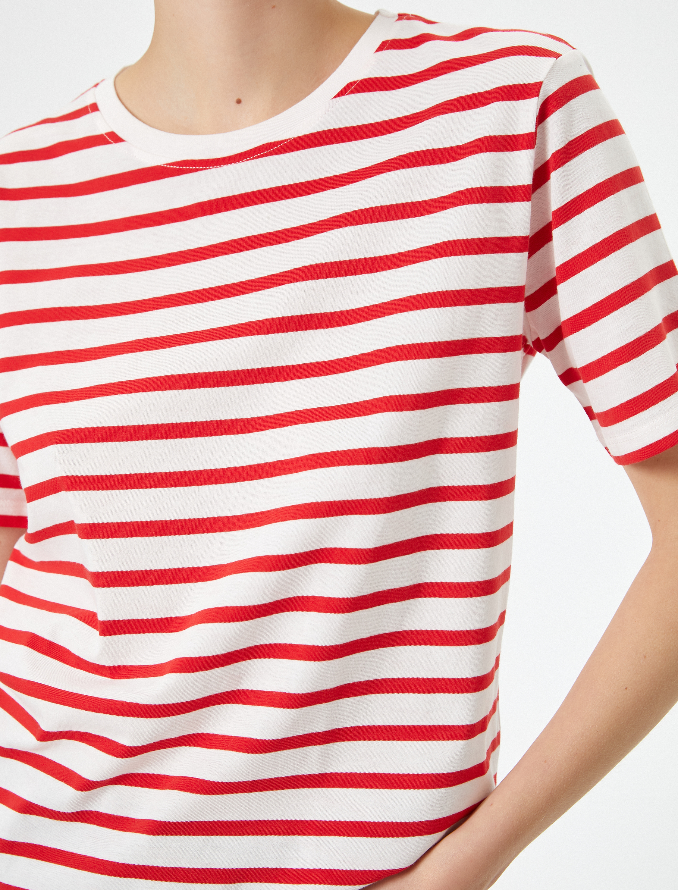   Basic Tişört Kısa Kollu Bisiklet Yaka Pamuklu