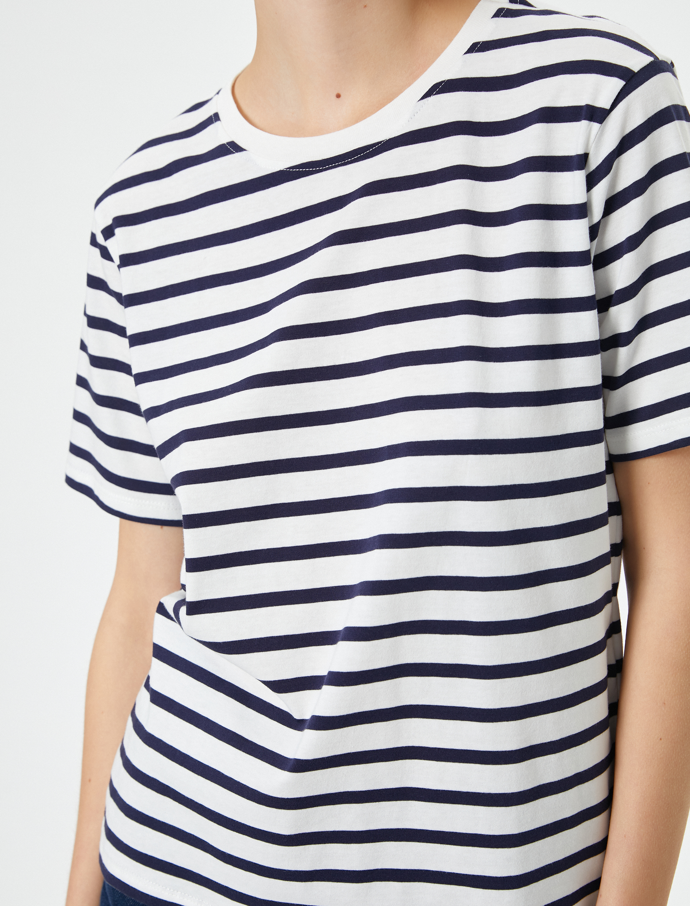   Basic Tişört Kısa Kollu Bisiklet Yaka Pamuklu