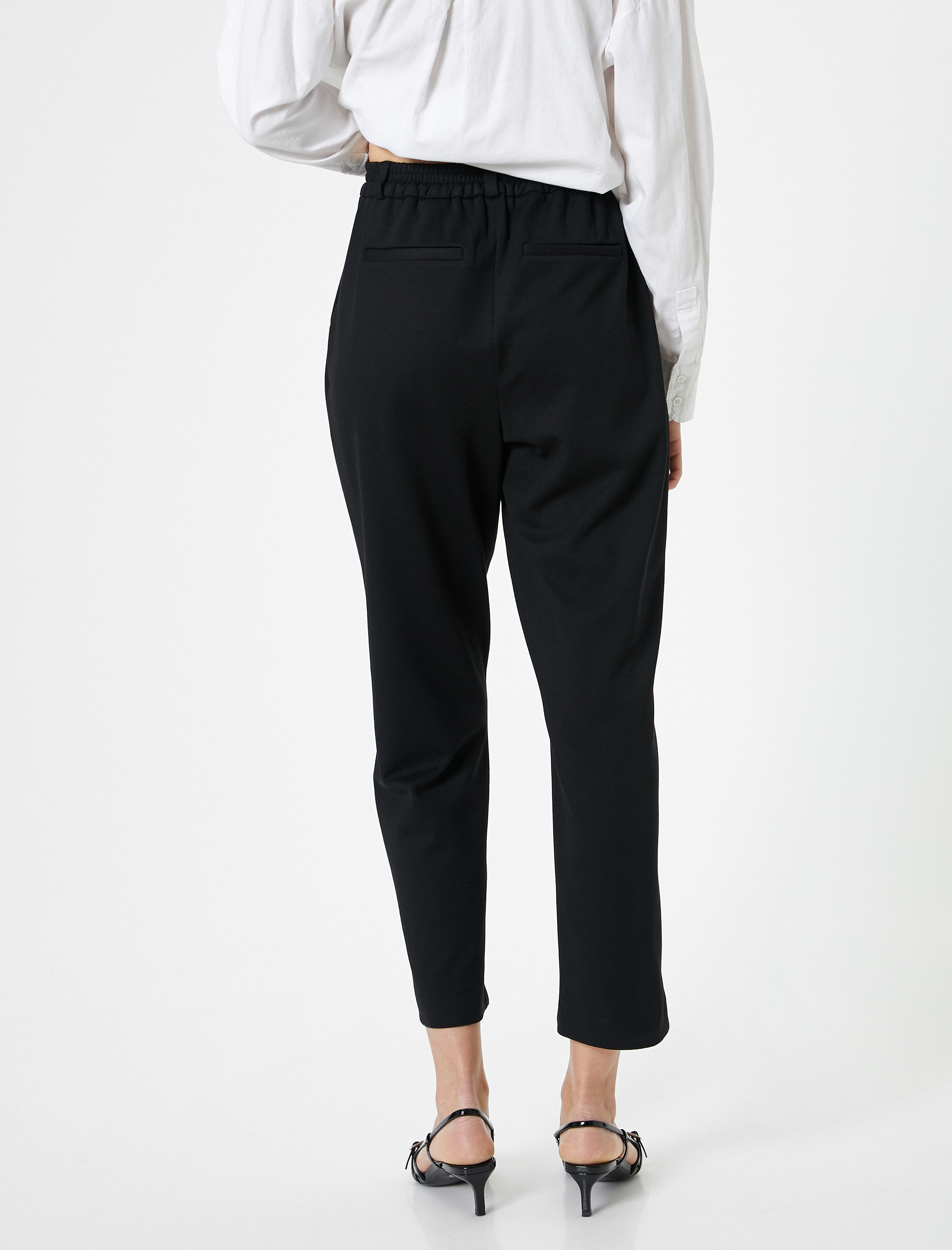   Kumaş Cigarette Pantolon Yüksek Bel Cep Detaylı