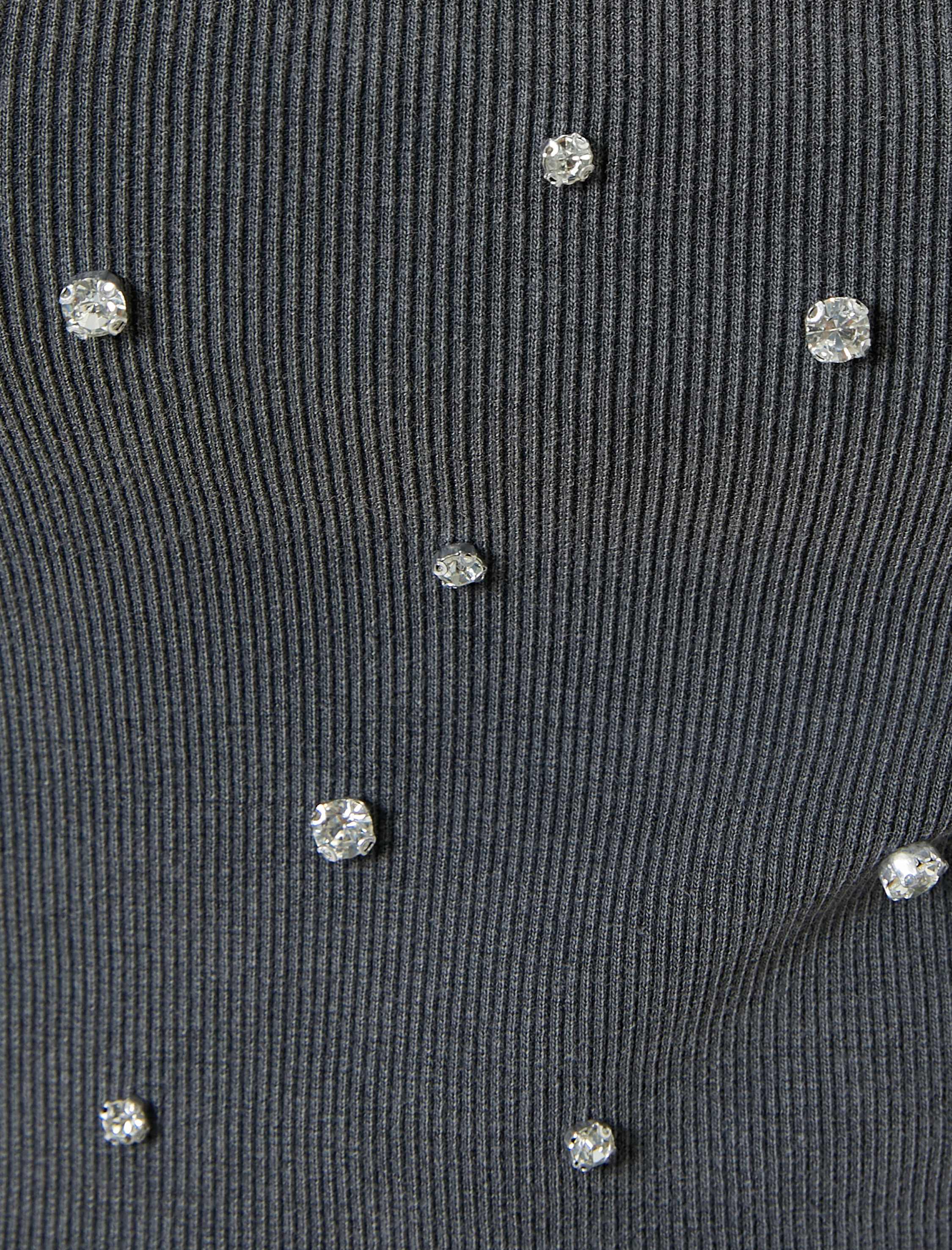   Parlak Taşlı Atlet Kalın Askılı Kare Yaka Pamuklu