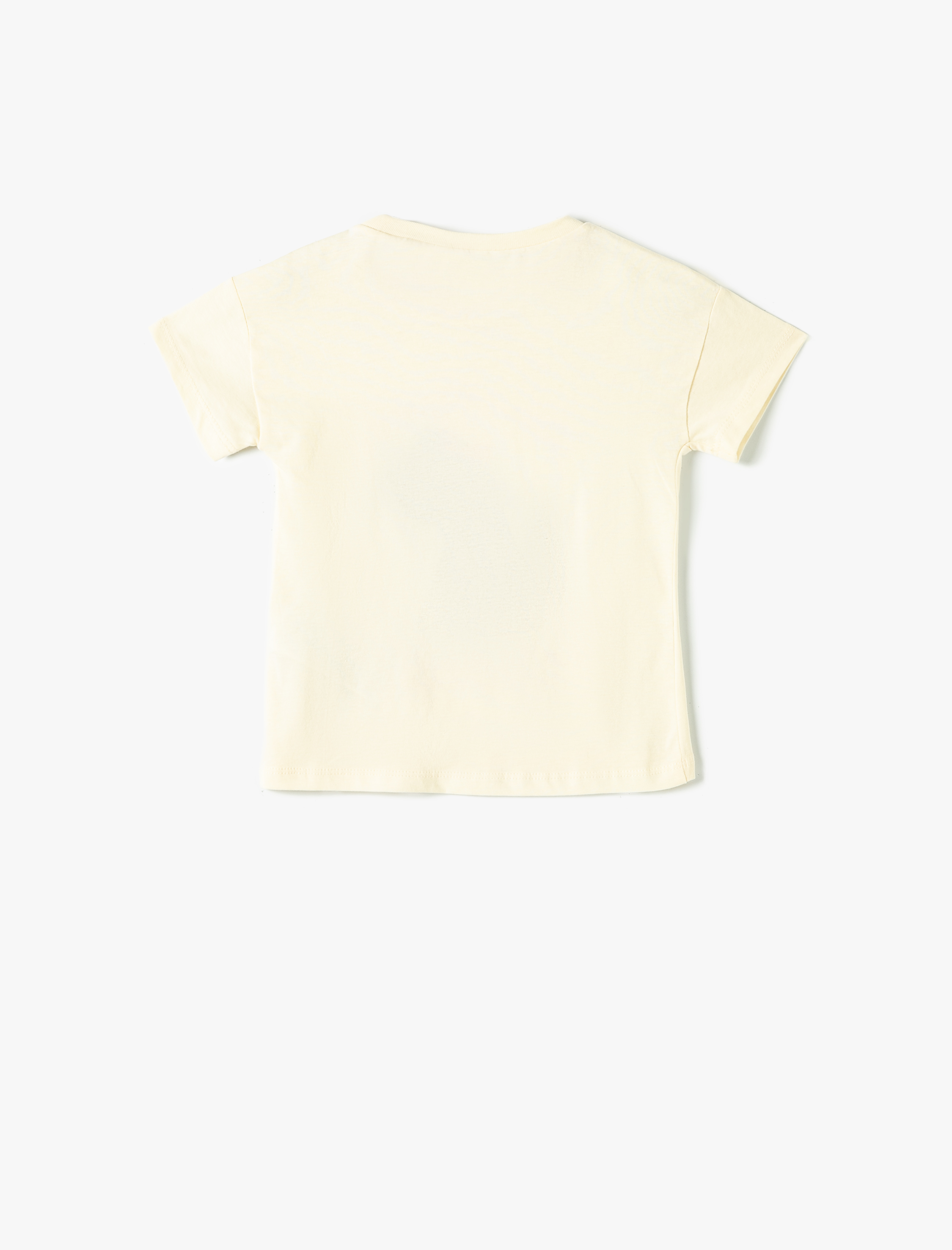  Kız Bebek Tişört Kısa Kollu Köpek Aplikeli Pamuklu