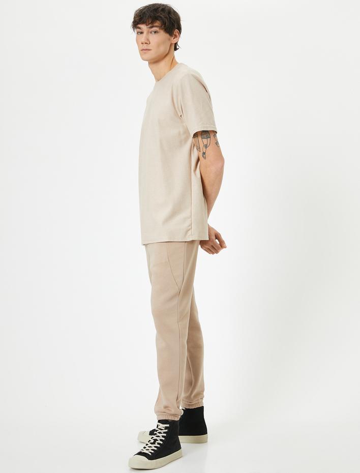  Jogger Eşofman Altı Beli Bağcıklı Cep Detaylı Şardonlu