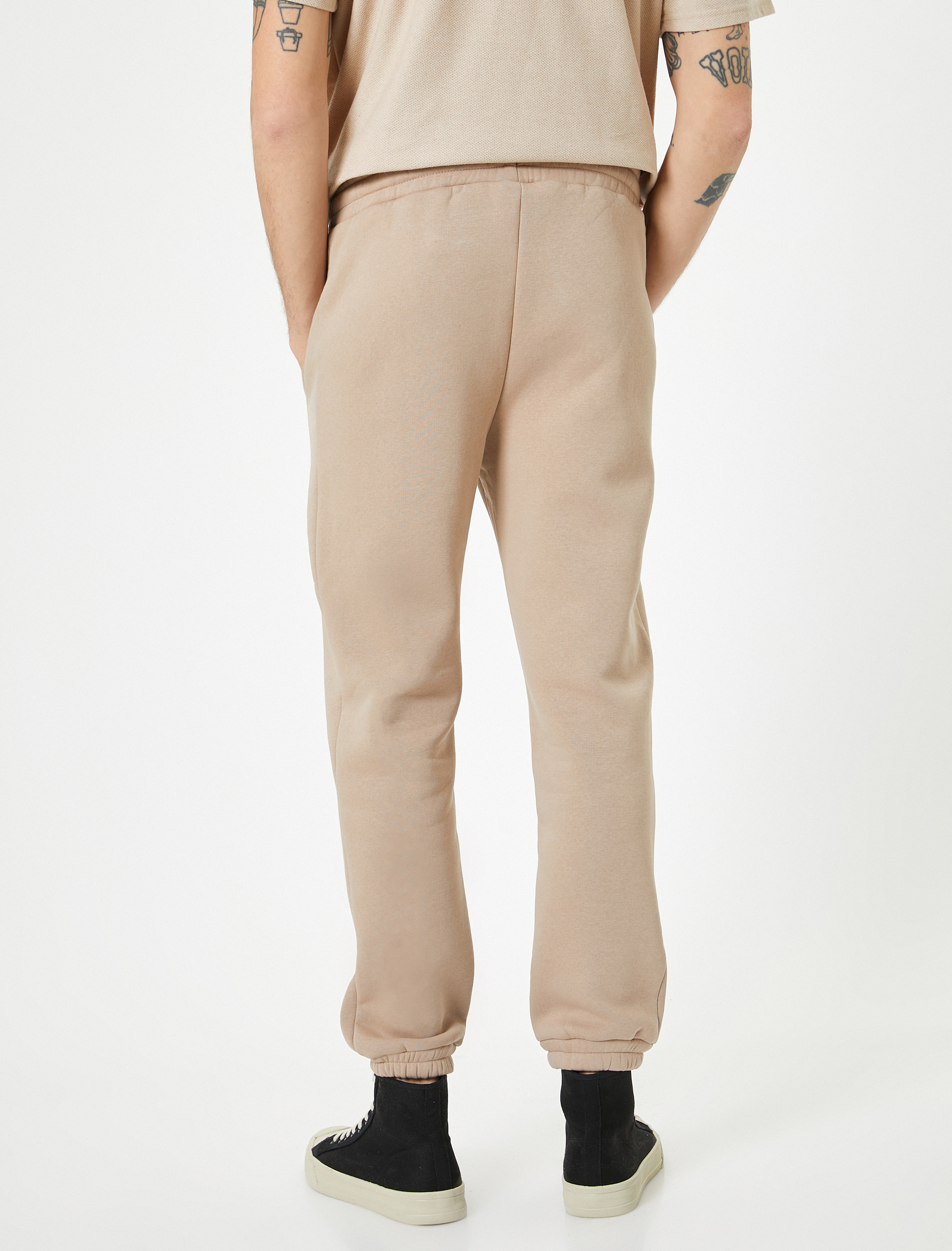   Jogger Eşofman Altı Beli Bağcıklı Cep Detaylı Şardonlu