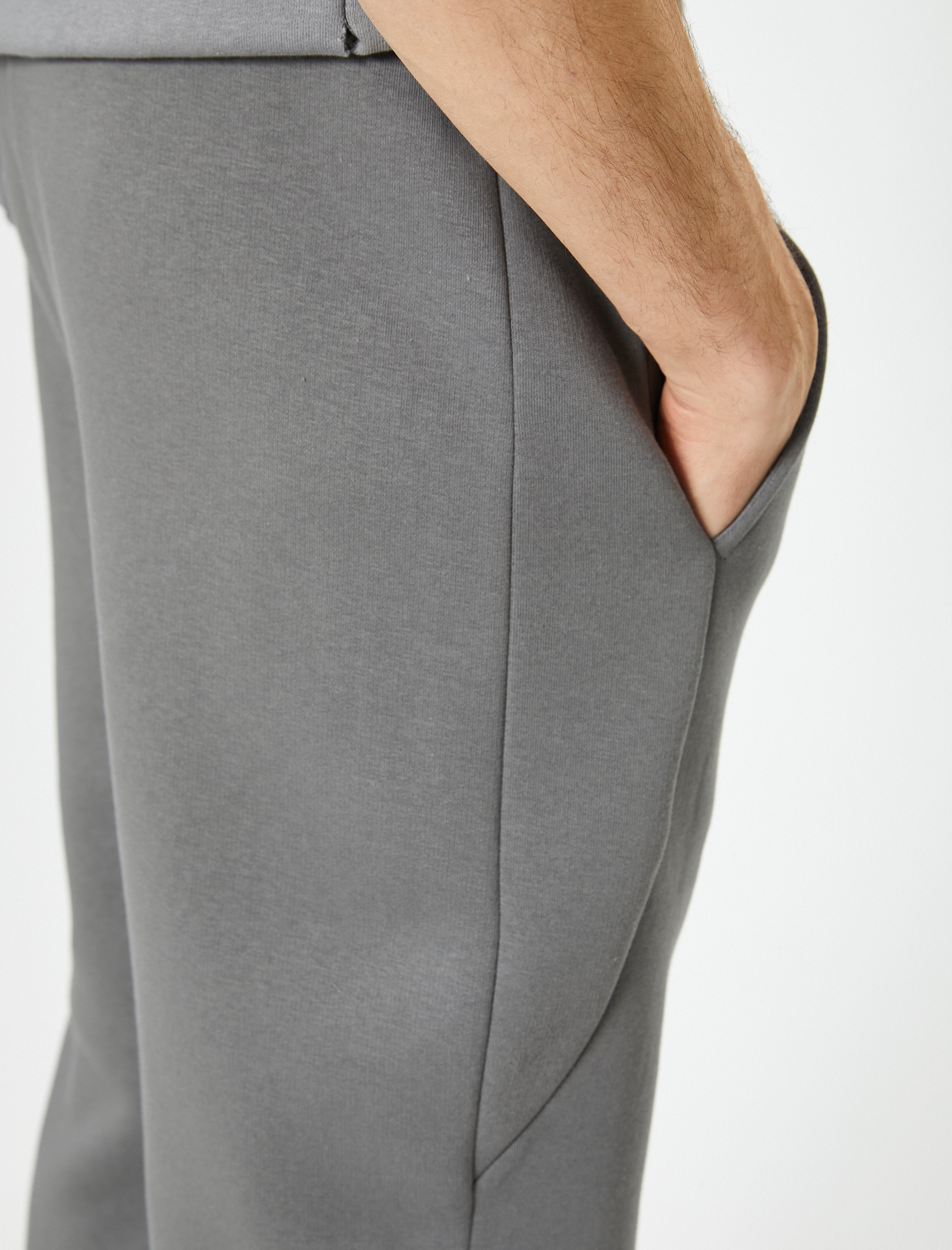   Jogger Eşofman Altı Beli Bağcıklı Cep Detaylı Şardonlu