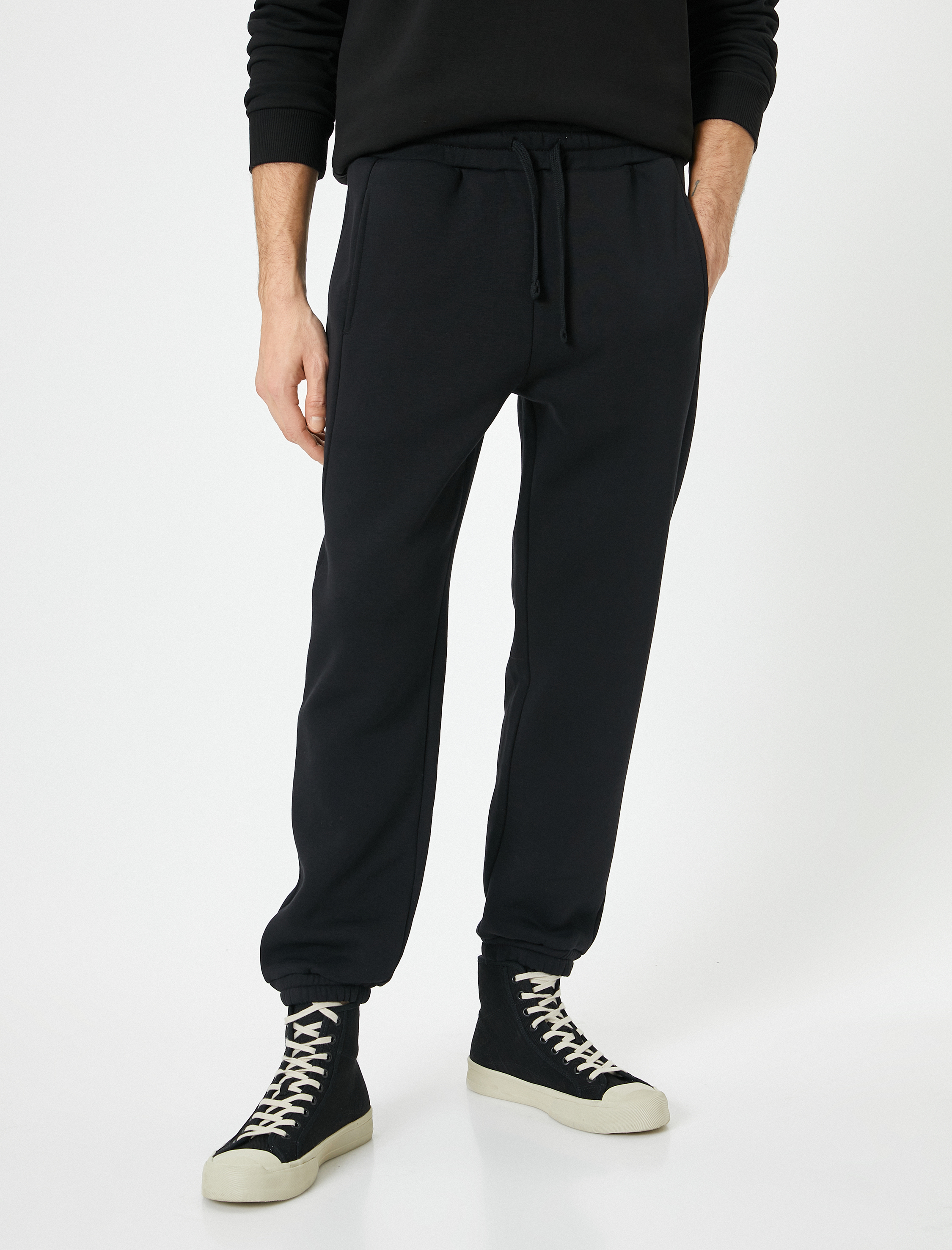   Jogger Eşofman Altı Beli Bağcıklı Cep Detaylı Şardonlu