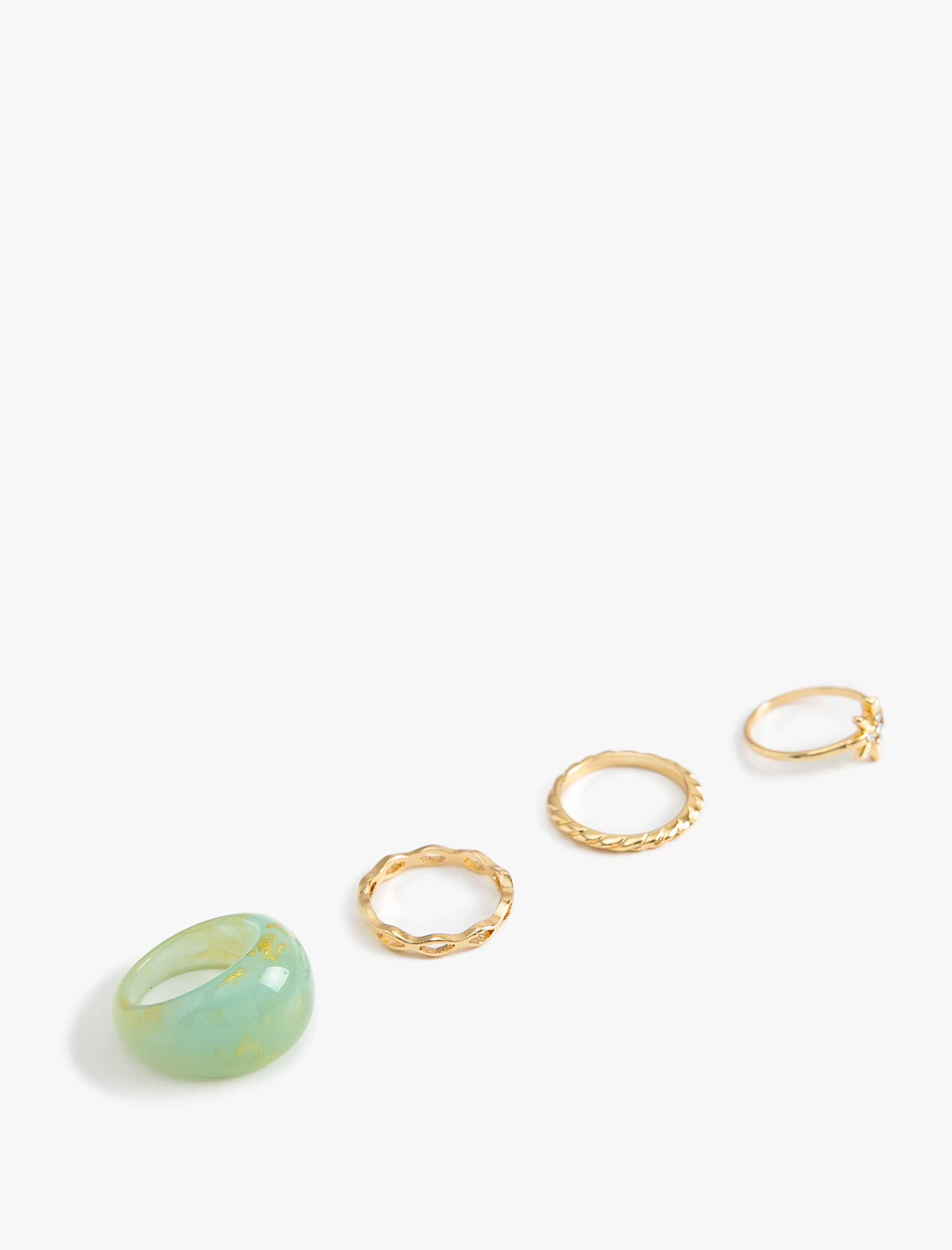  Kadın Yüzük Seti 4'lü Metal