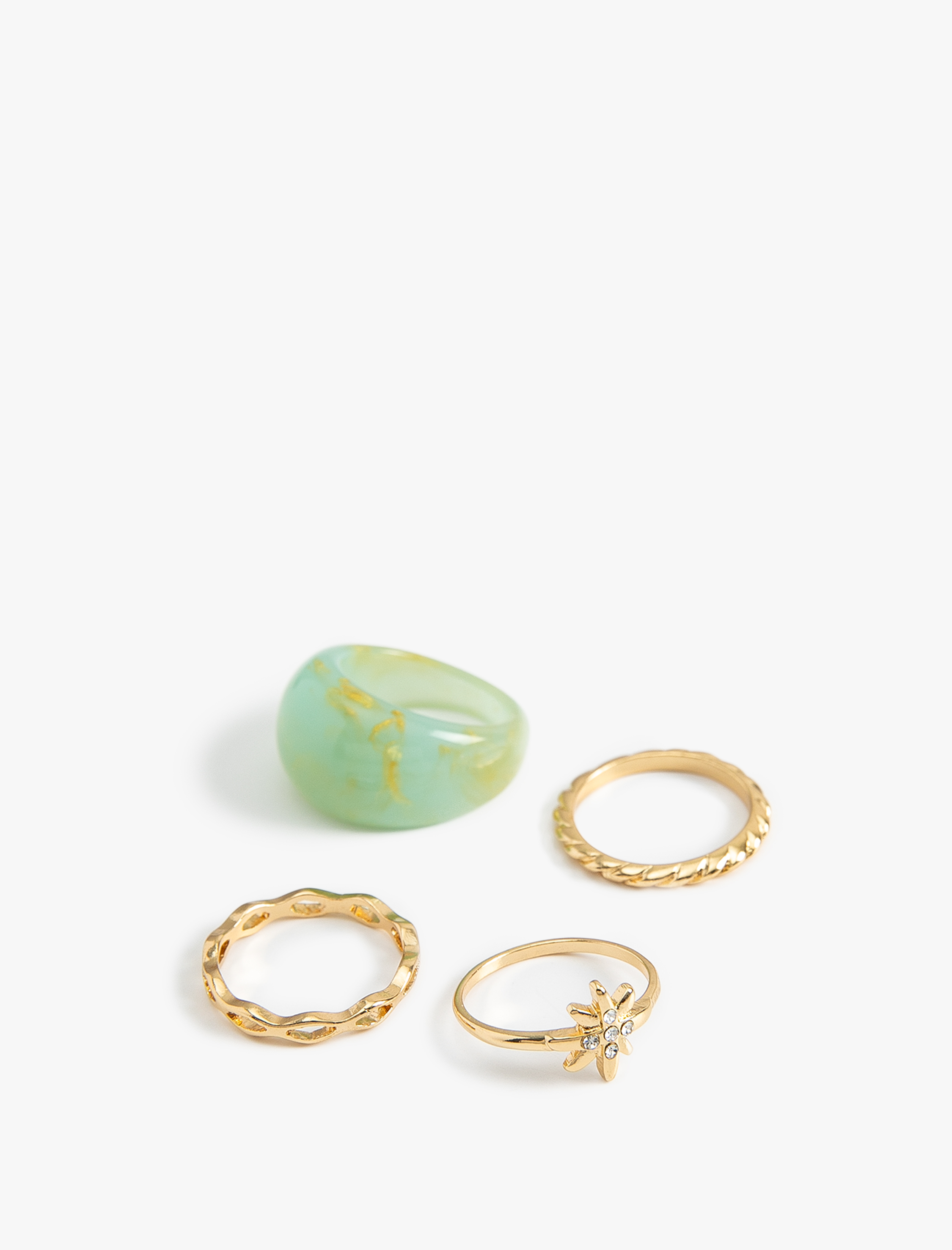  Kadın Yüzük Seti 4'lü Metal