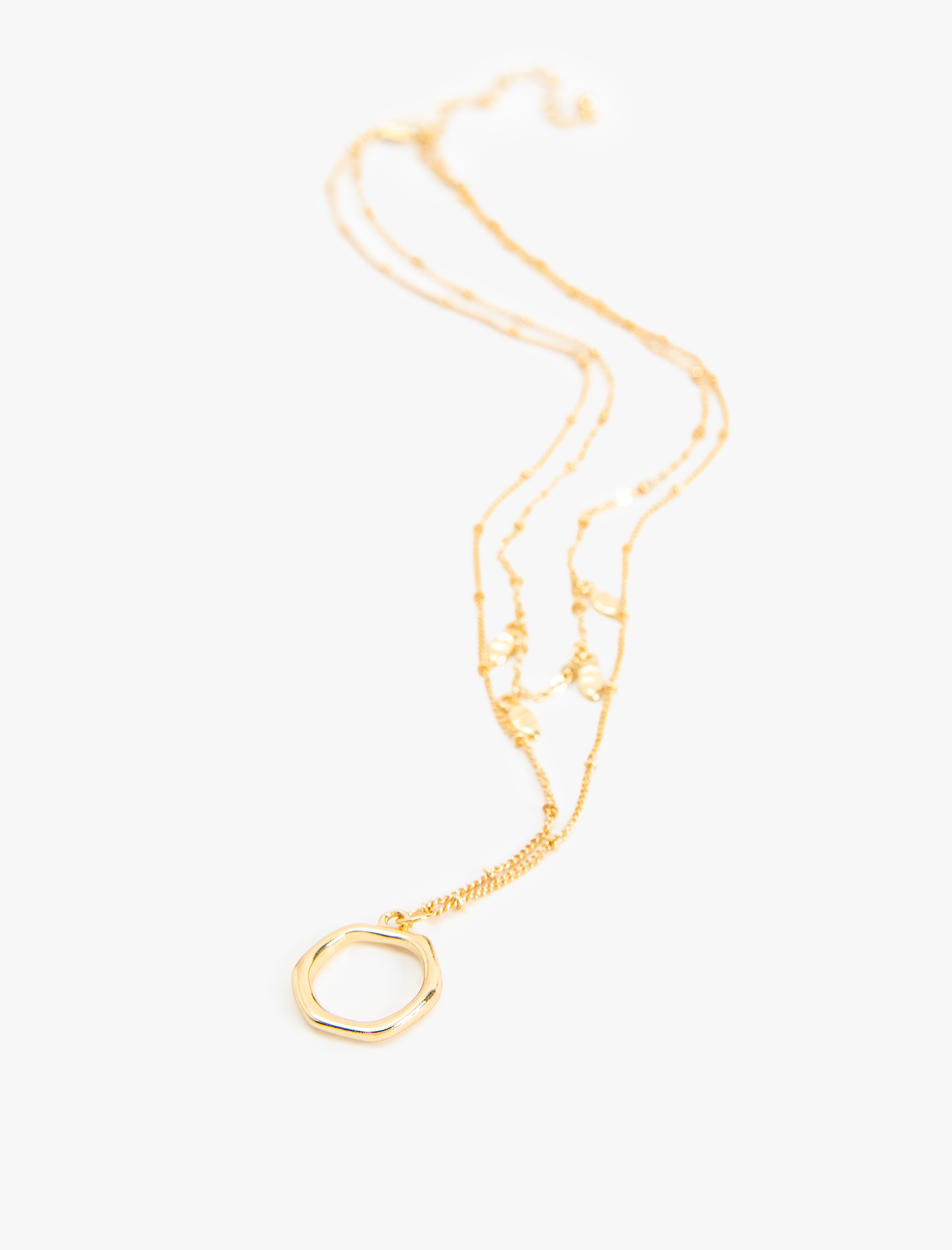  Kadın Katlı Kolye Geometrik Şekilli