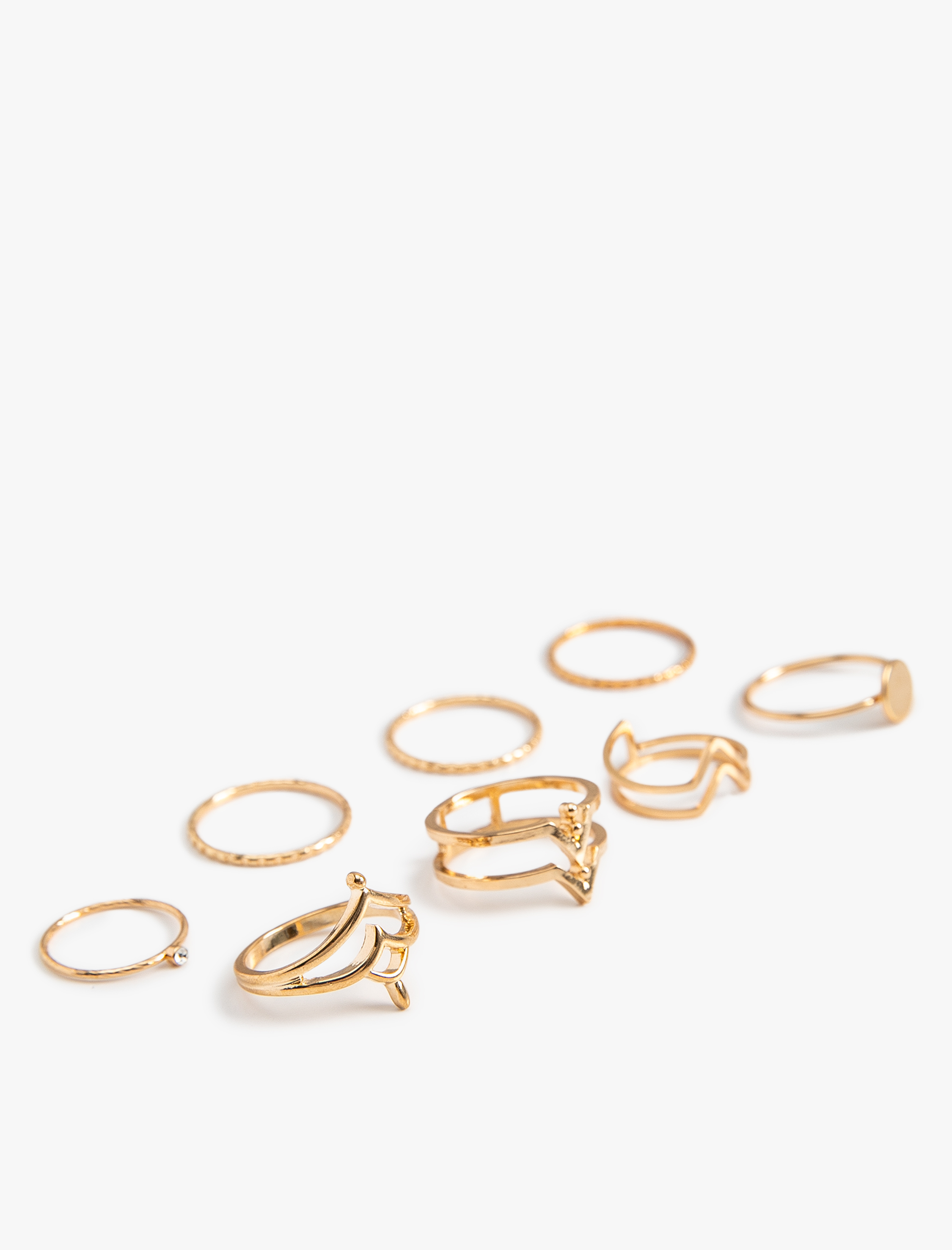 Kadın Çelik Yüzük Seti 8'li