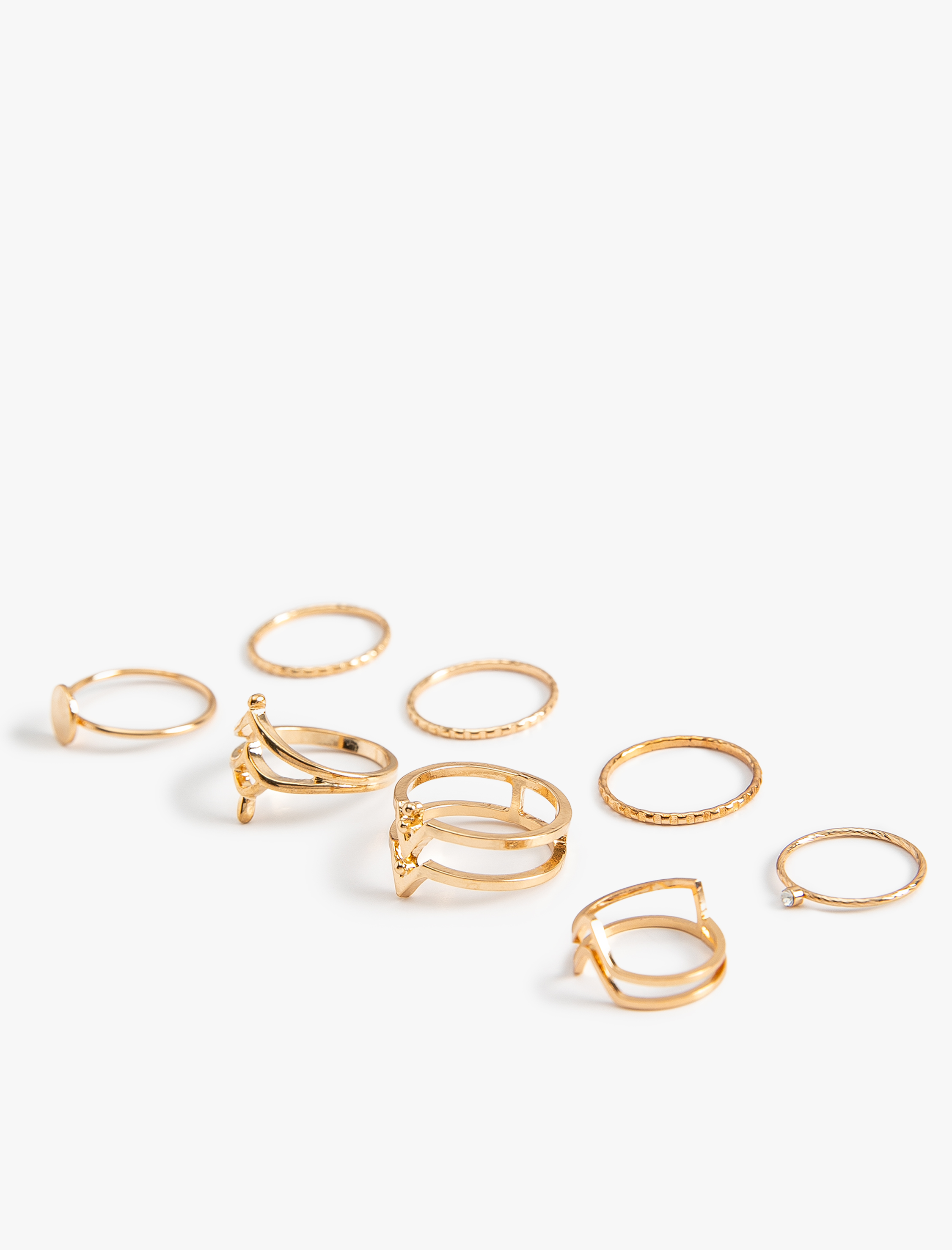 Kadın Çelik Yüzük Seti 8'li