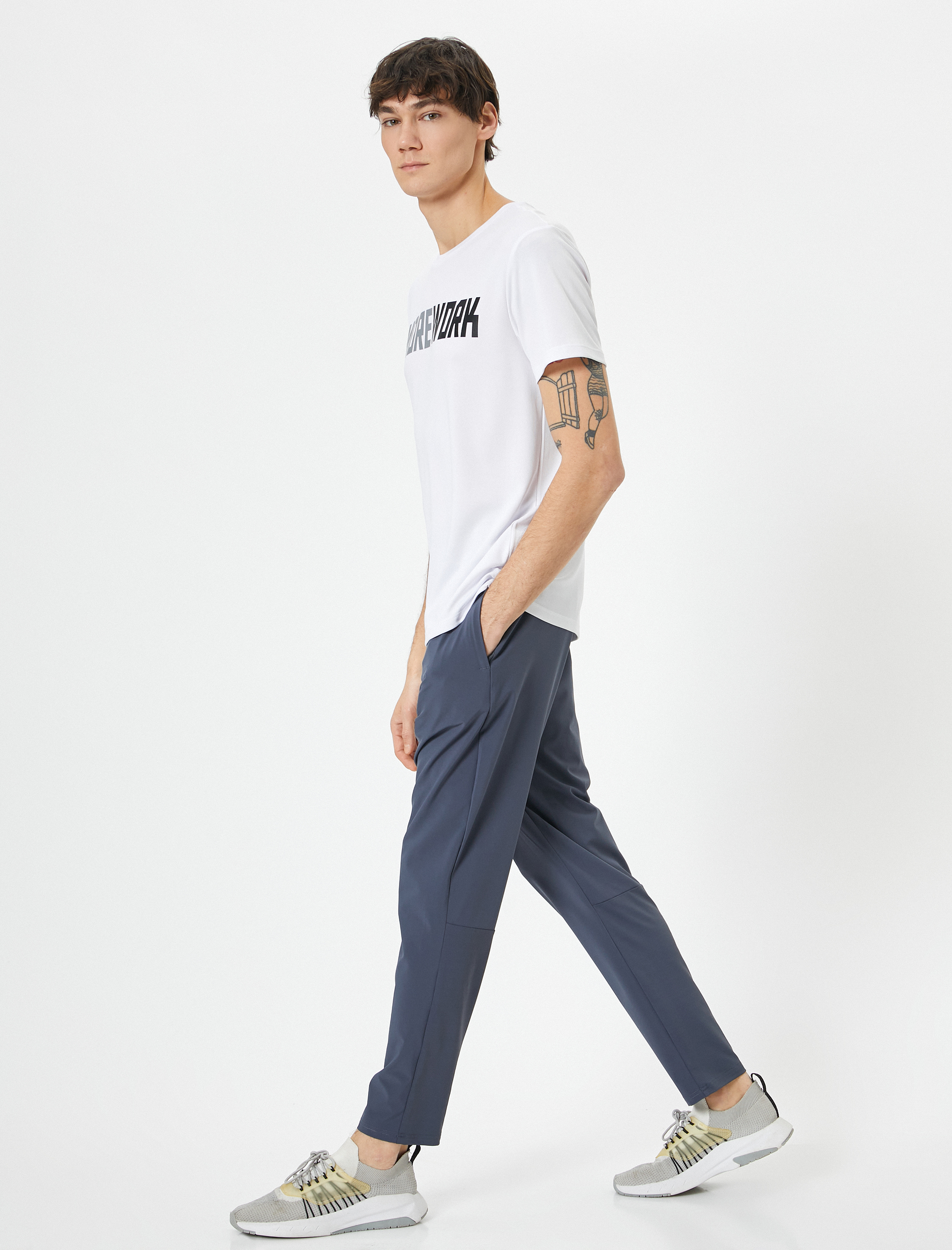 Koton Erkek Spor Eşofman Altı Slim Fit Beli Lastikli Cep Detaylı -1
