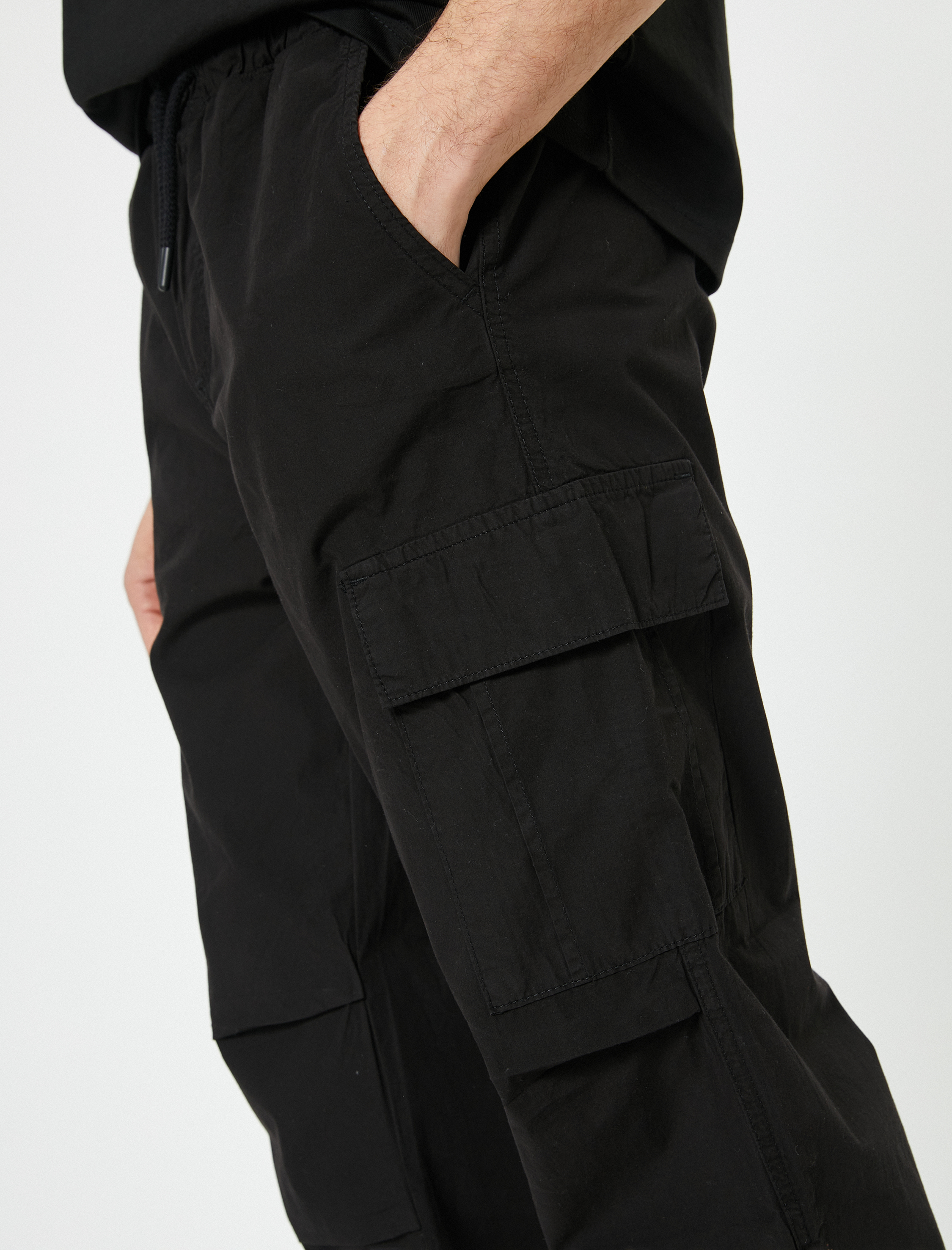   Kargo Paraşüt Pantolon Beli Bağcıklı Cep Detaylı