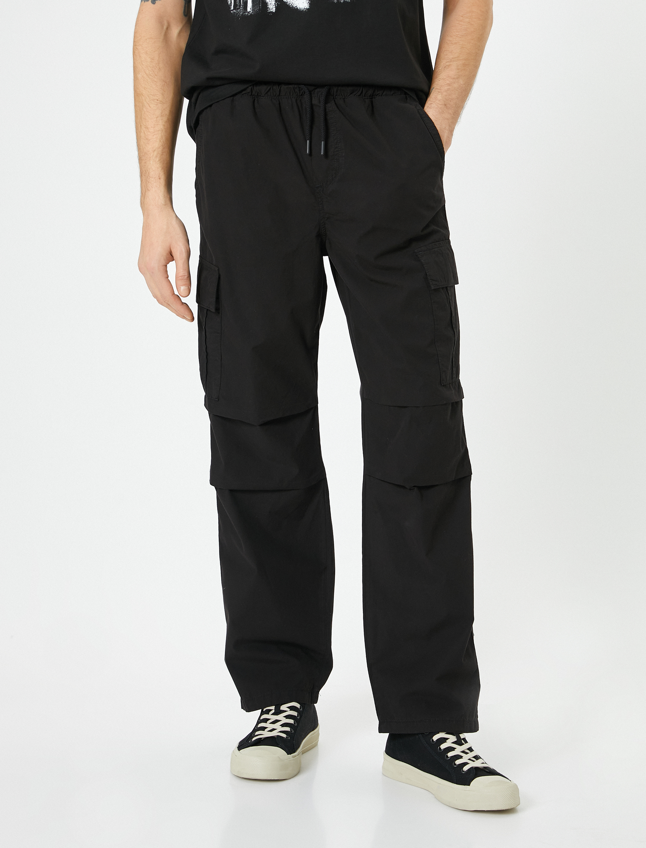   Kargo Paraşüt Pantolon Beli Bağcıklı Cep Detaylı