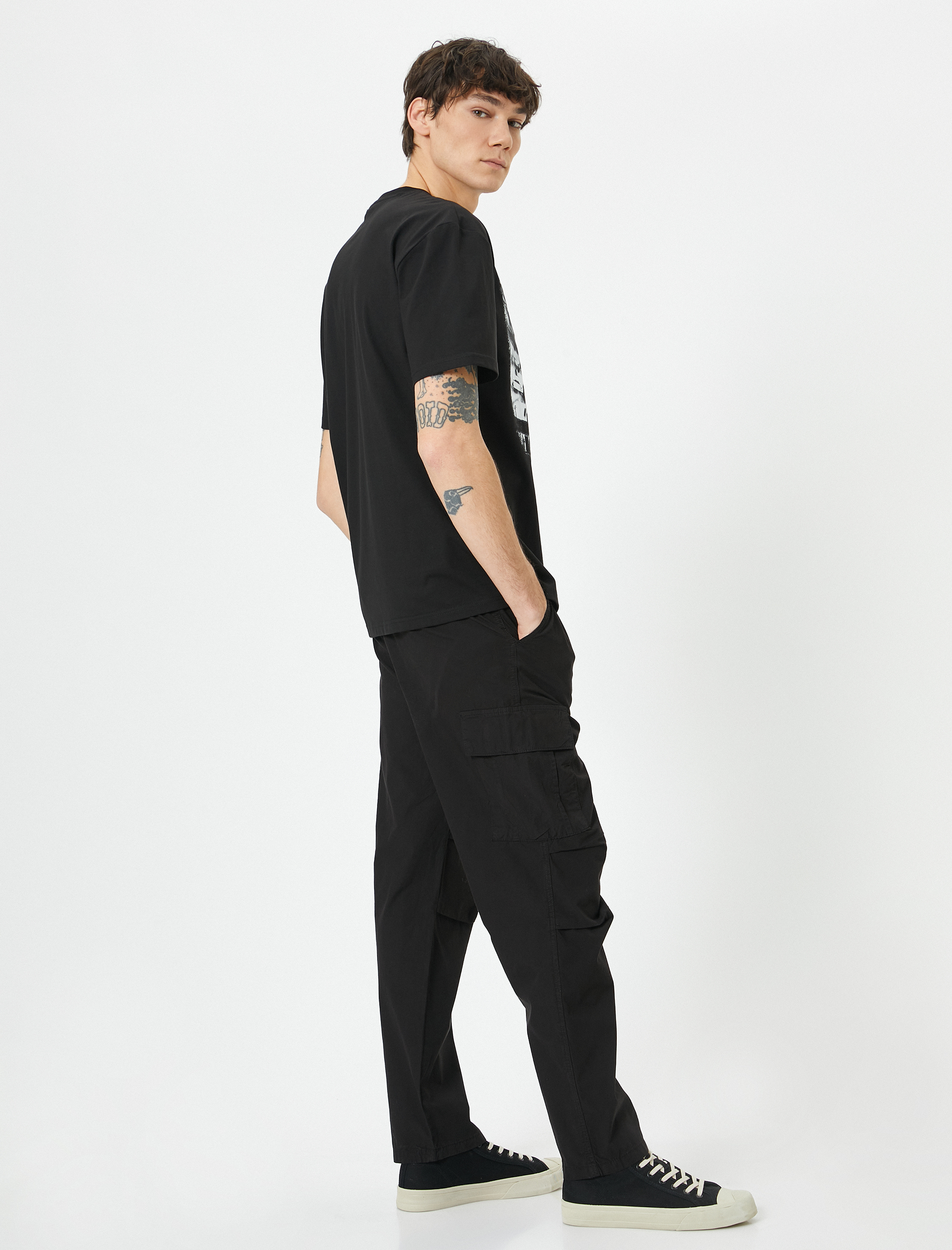   Kargo Paraşüt Pantolon Beli Bağcıklı Cep Detaylı