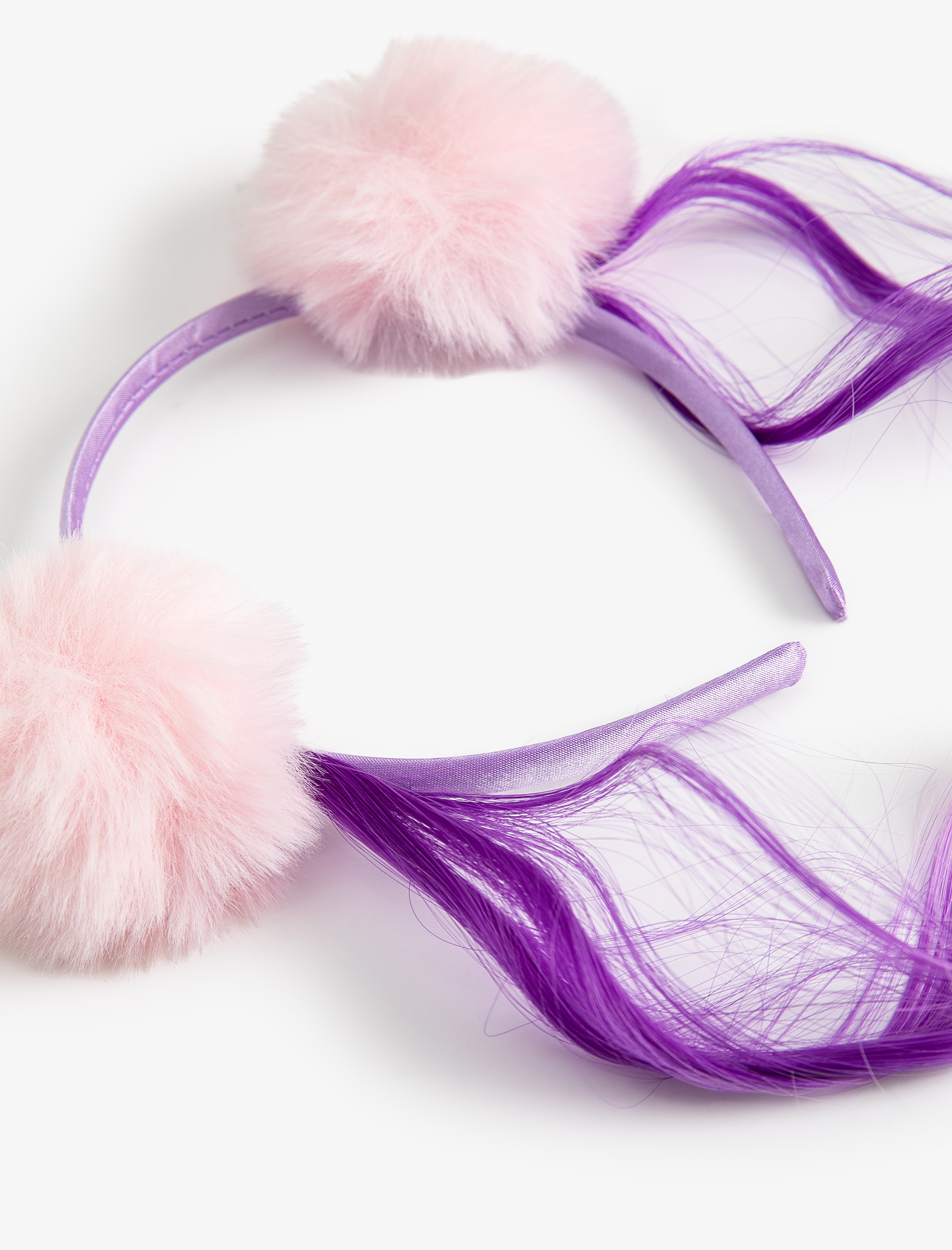  Kız Çocuk Ponpon Detaylı Renkli Taç