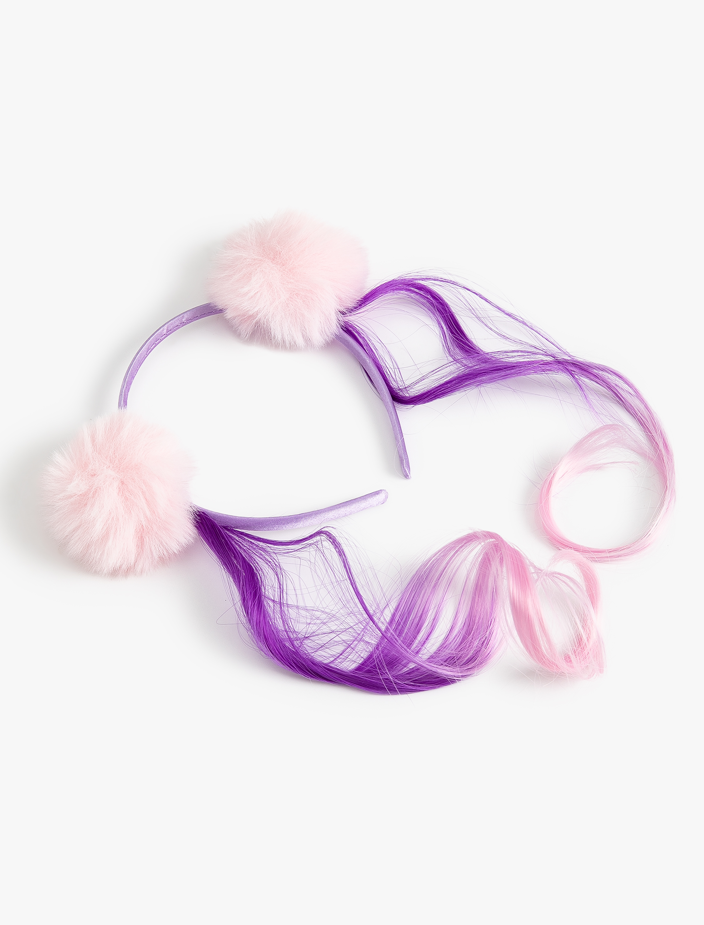  Kız Çocuk Ponpon Detaylı Renkli Taç