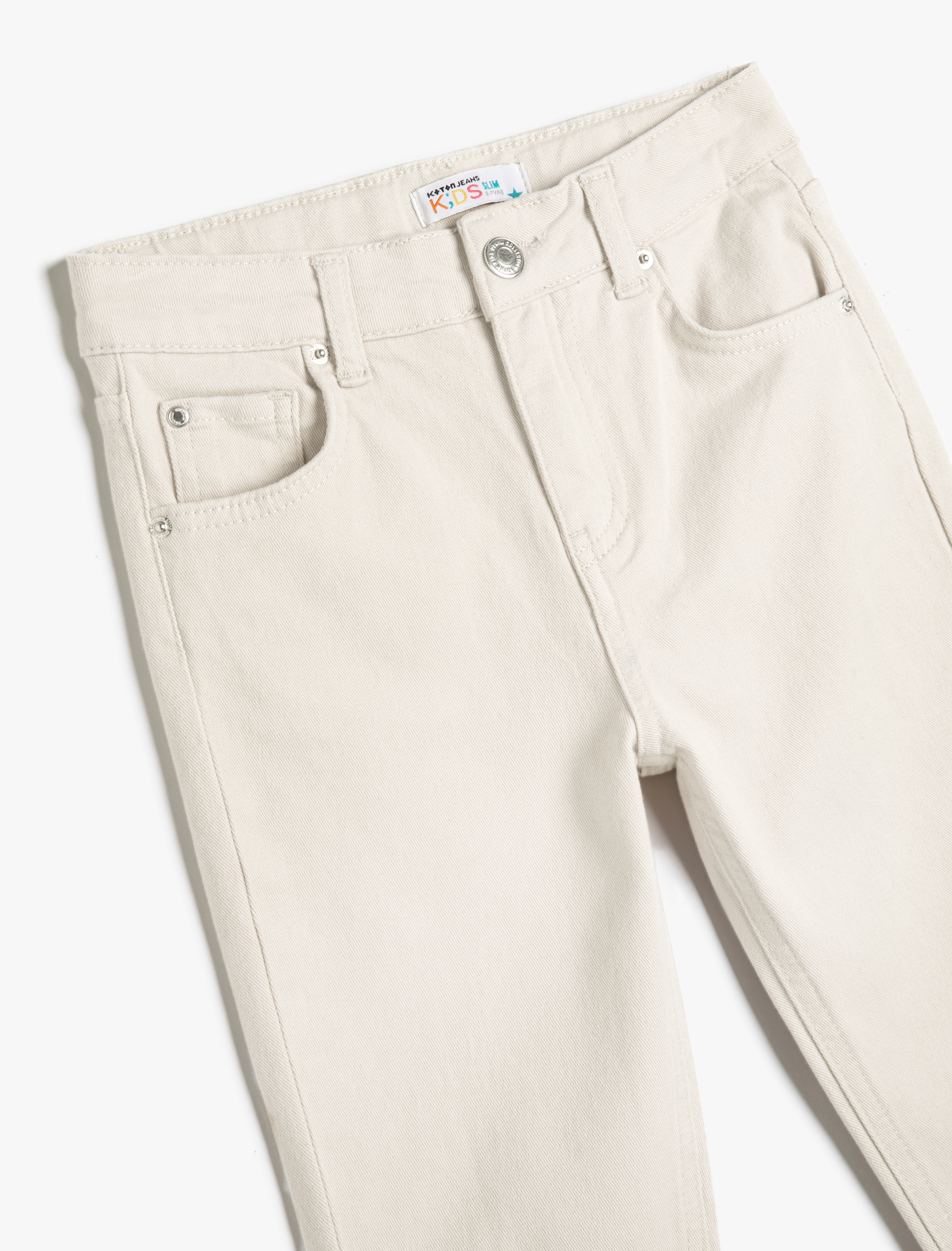  Erkek Çocuk Basic Kumaş Pantolon Cepli Beli Ayarlanabilir Lastikli Pamuklu