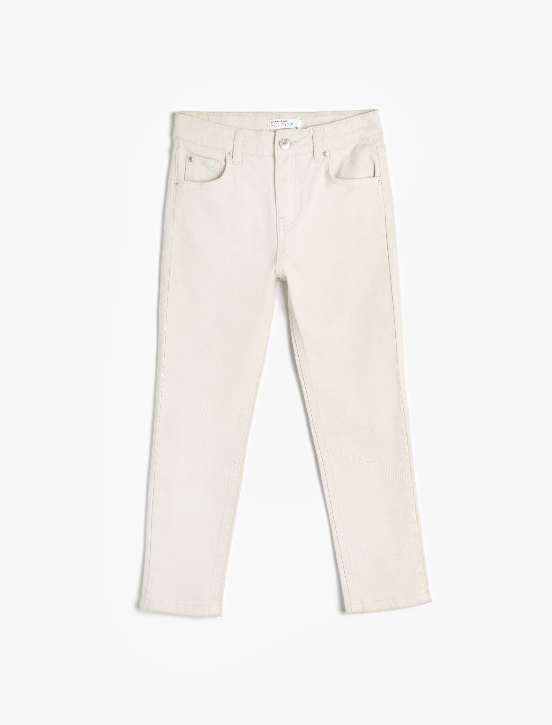  Erkek Çocuk Basic Kumaş Pantolon Cepli Beli Ayarlanabilir Lastikli Pamuklu