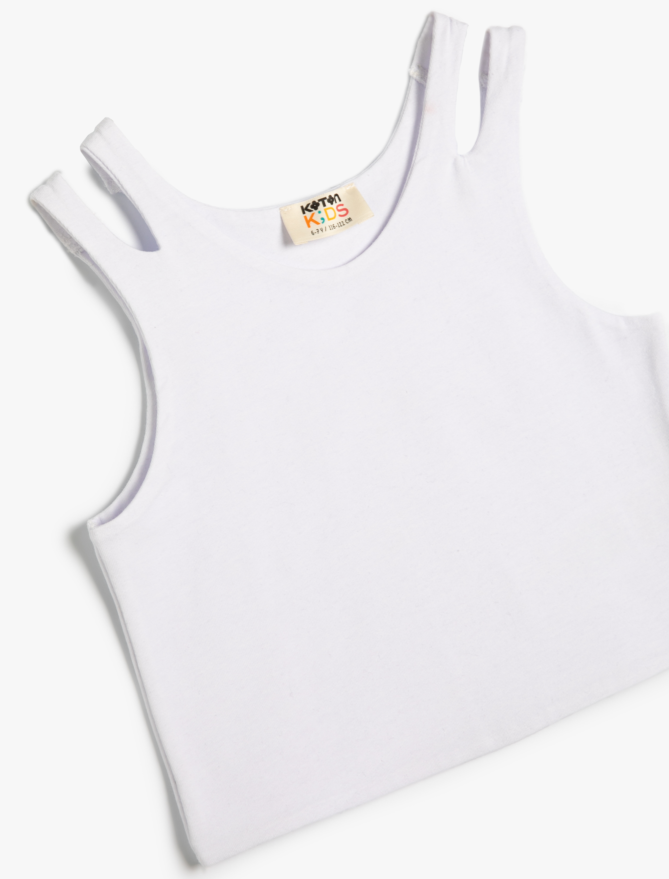  Kız Çocuk Crop Atlet Çift Askılı Pamuklu