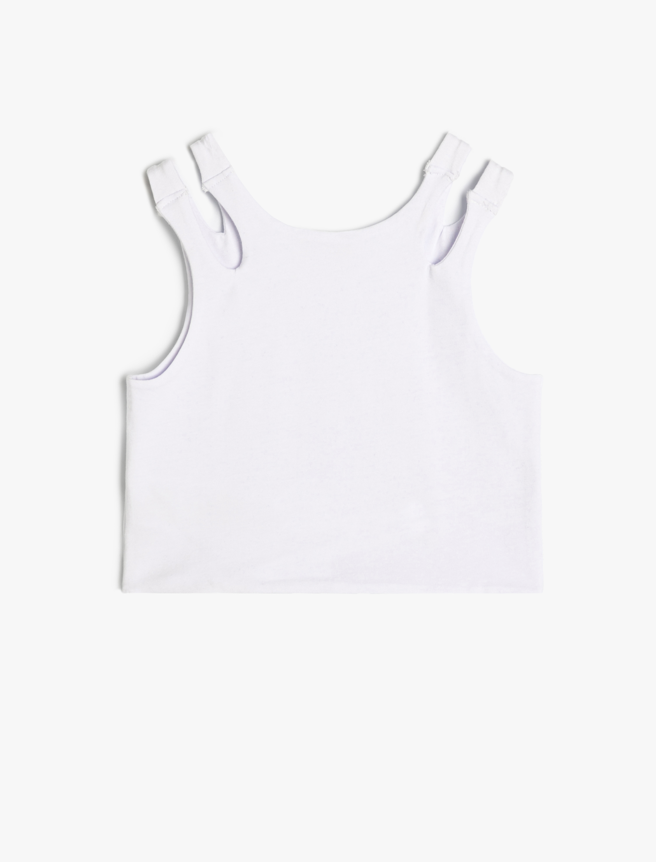  Kız Çocuk Crop Atlet Çift Askılı Pamuklu