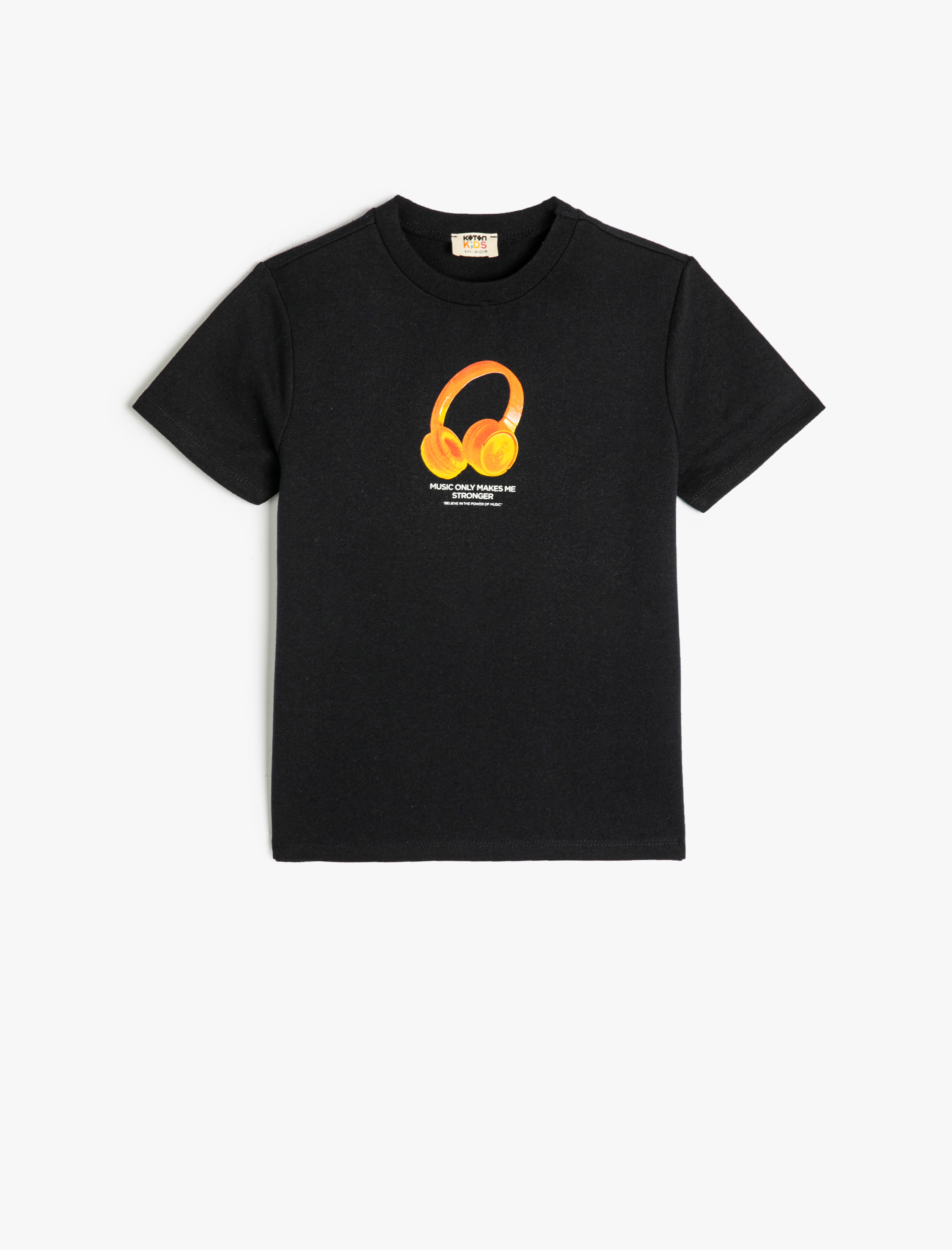  Erkek Çocuk Tişört Müzik Temalı Kısa Kollu Bisiklet Yaka