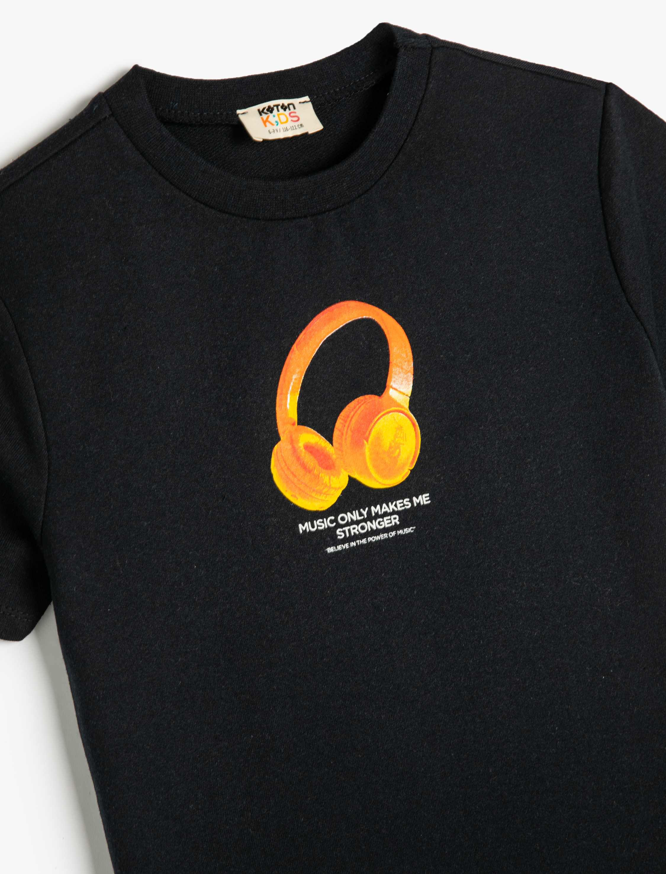  Erkek Çocuk Tişört Müzik Temalı Kısa Kollu Bisiklet Yaka