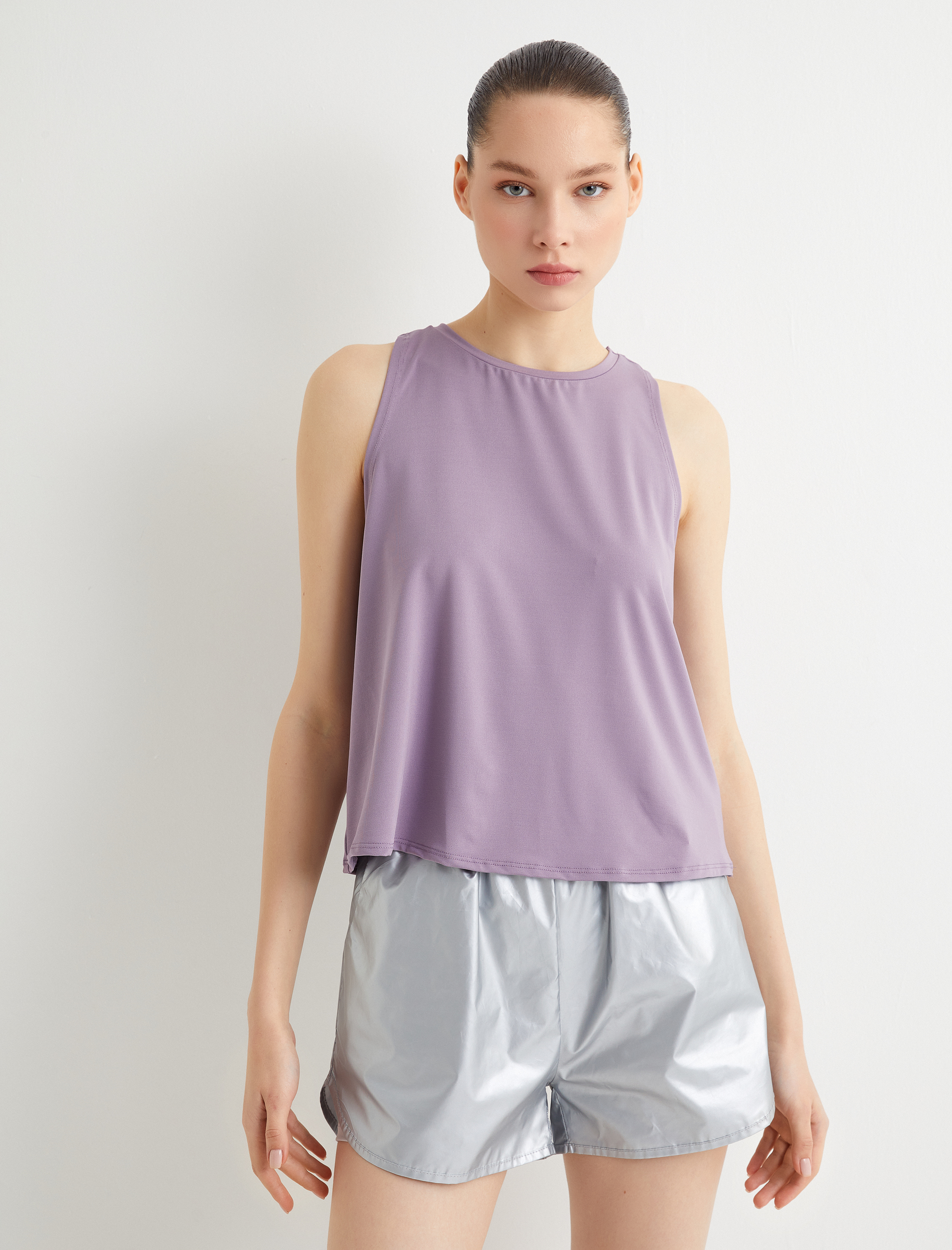   Spor Atlet Bisiklet Yaka Rahat Kalıp