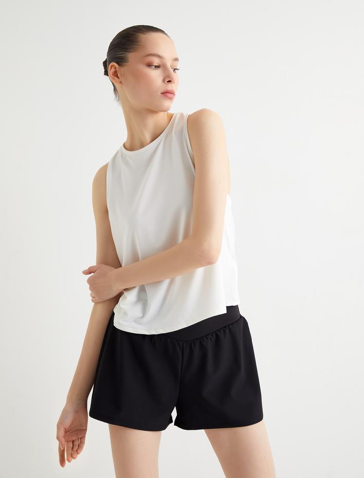  Spor Atlet Bisiklet Yaka Rahat Kalıp